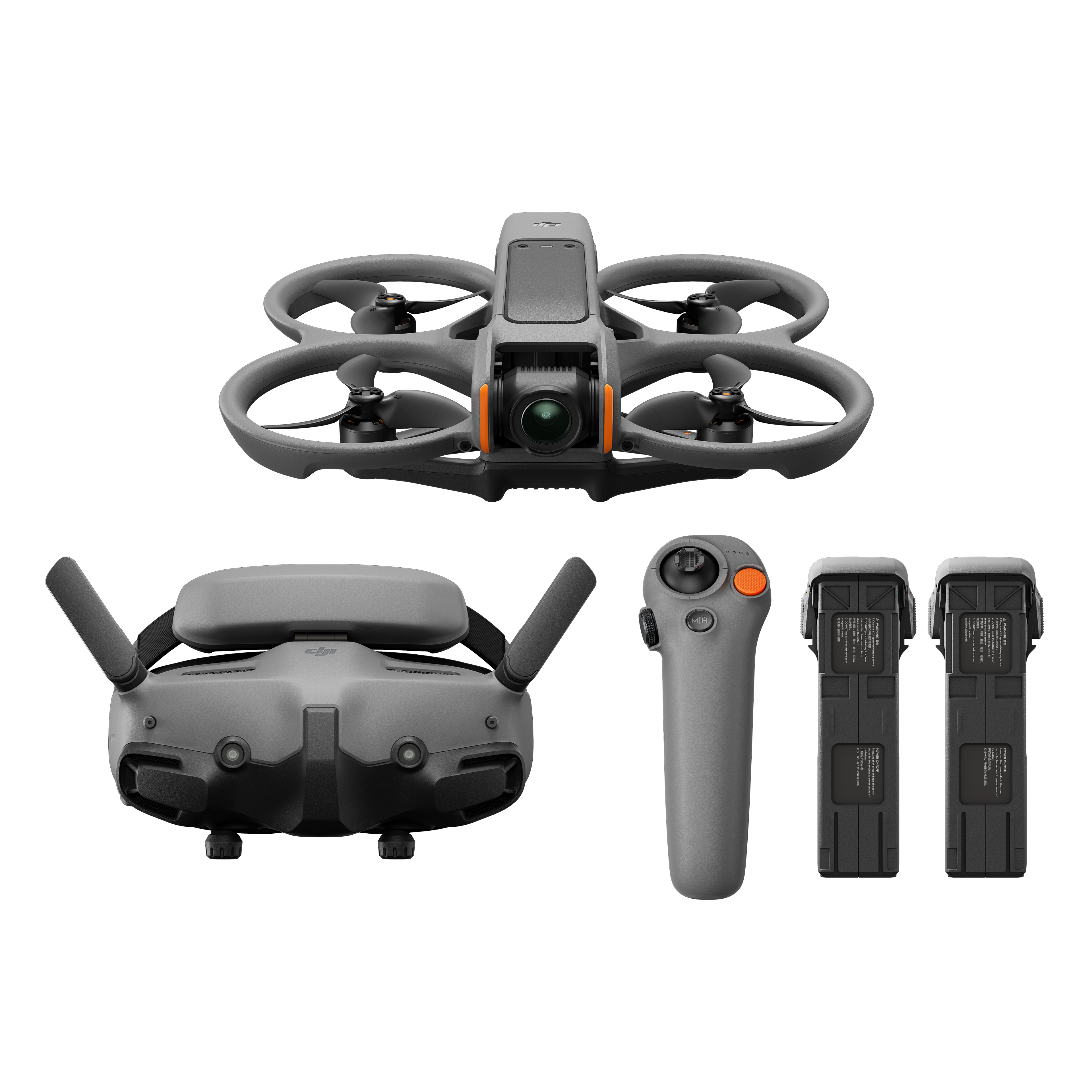 DJI - Avata 2 Fly More Combo - 2 ekstra batterier + Goggles 3 & RC Motion 3 - 377 g - C1 Drone CP.FP.00000151.04