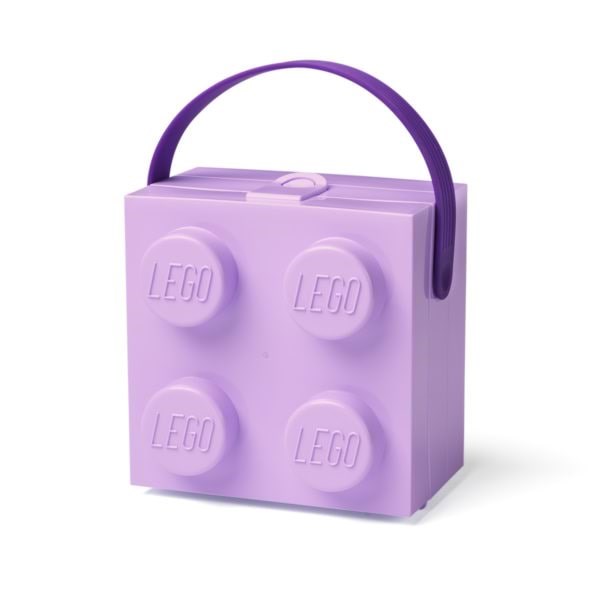 LEGO BOX W. HANDLE - LAVENDER