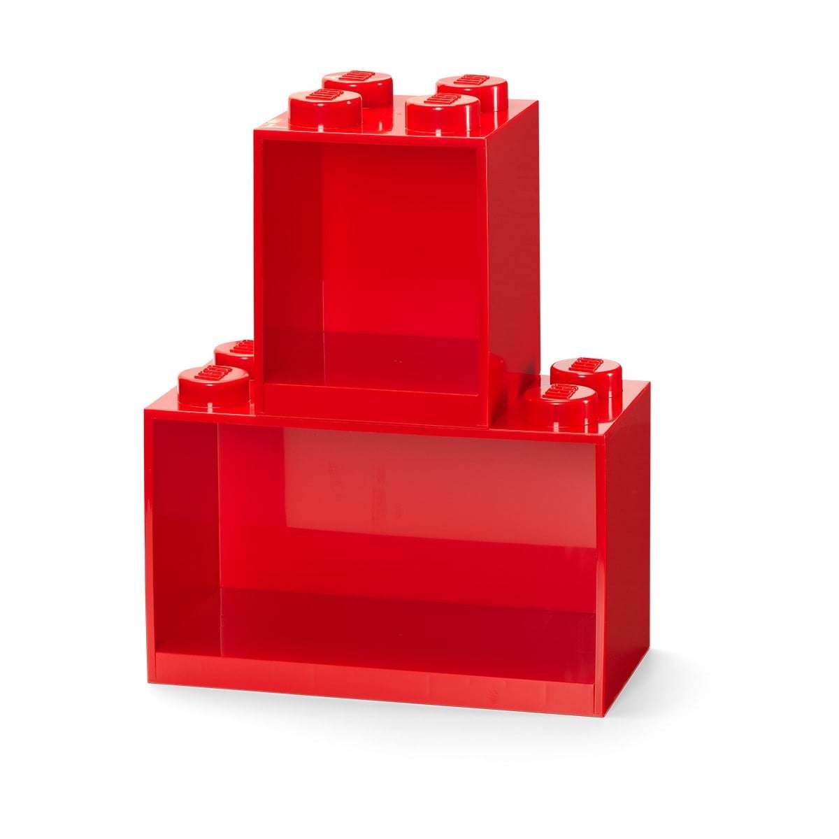LEGO BRICK SHELF SET - RED