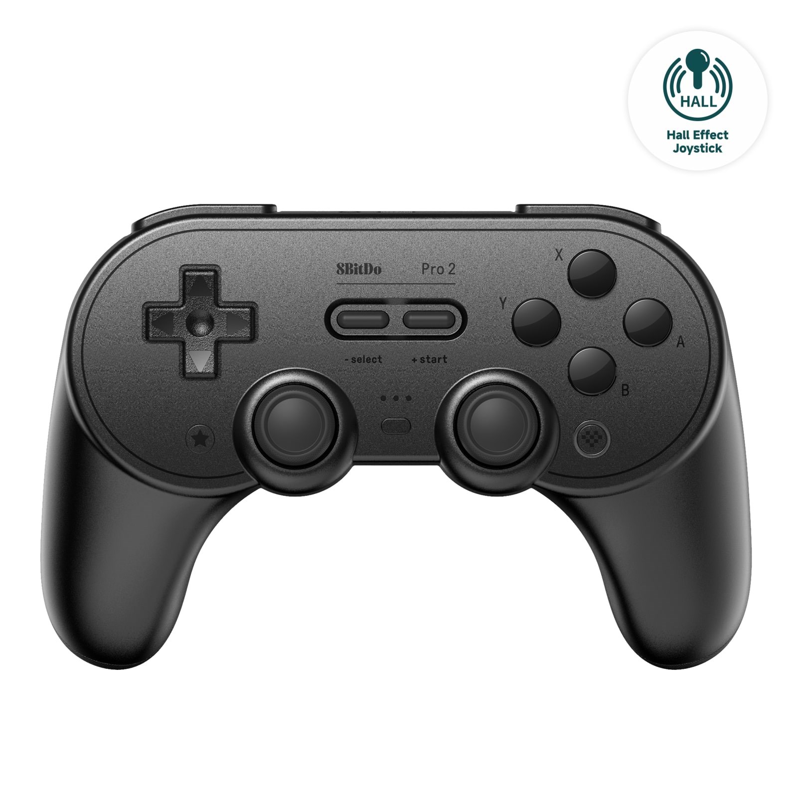 8BitDo PRO 2 (Hall Effect) - Black - Wireless Controller - Android Spil Tilbehør RET00409