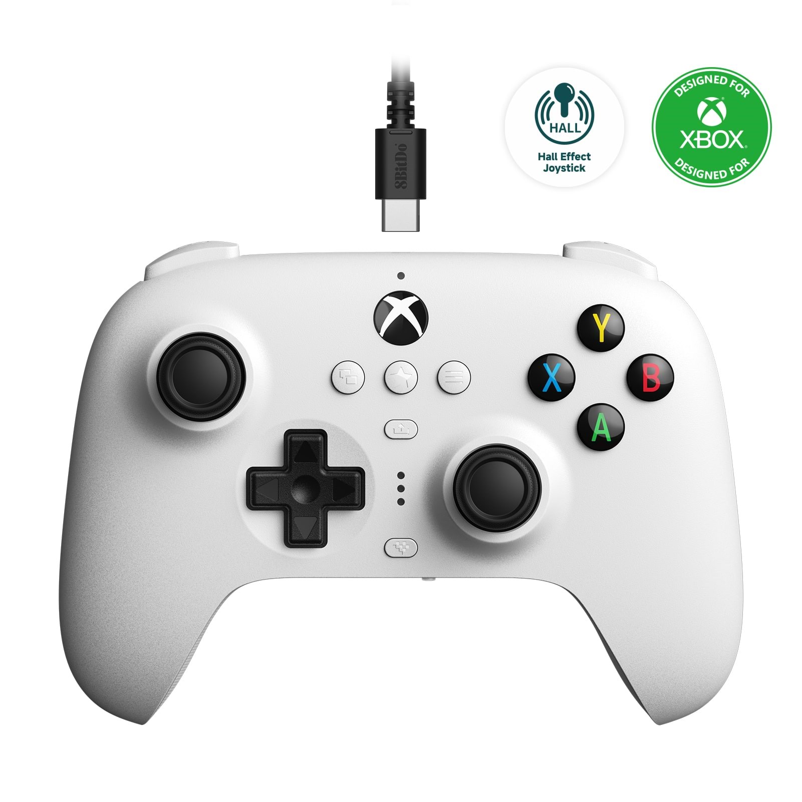 8BitDo Ultimate Wired Controller for Xbox (Hall Effect) - White - Wired Controller - Microsoft Xbox One
