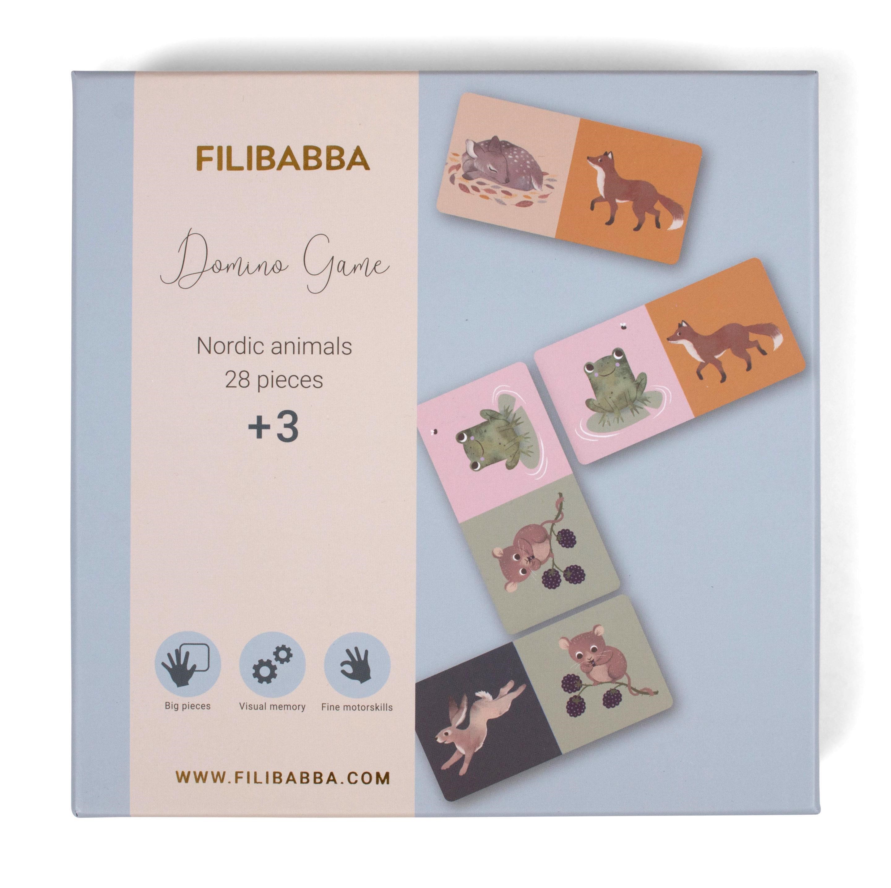 Filibabba Domino game - Nordic animals Babylegetøj FI-02175