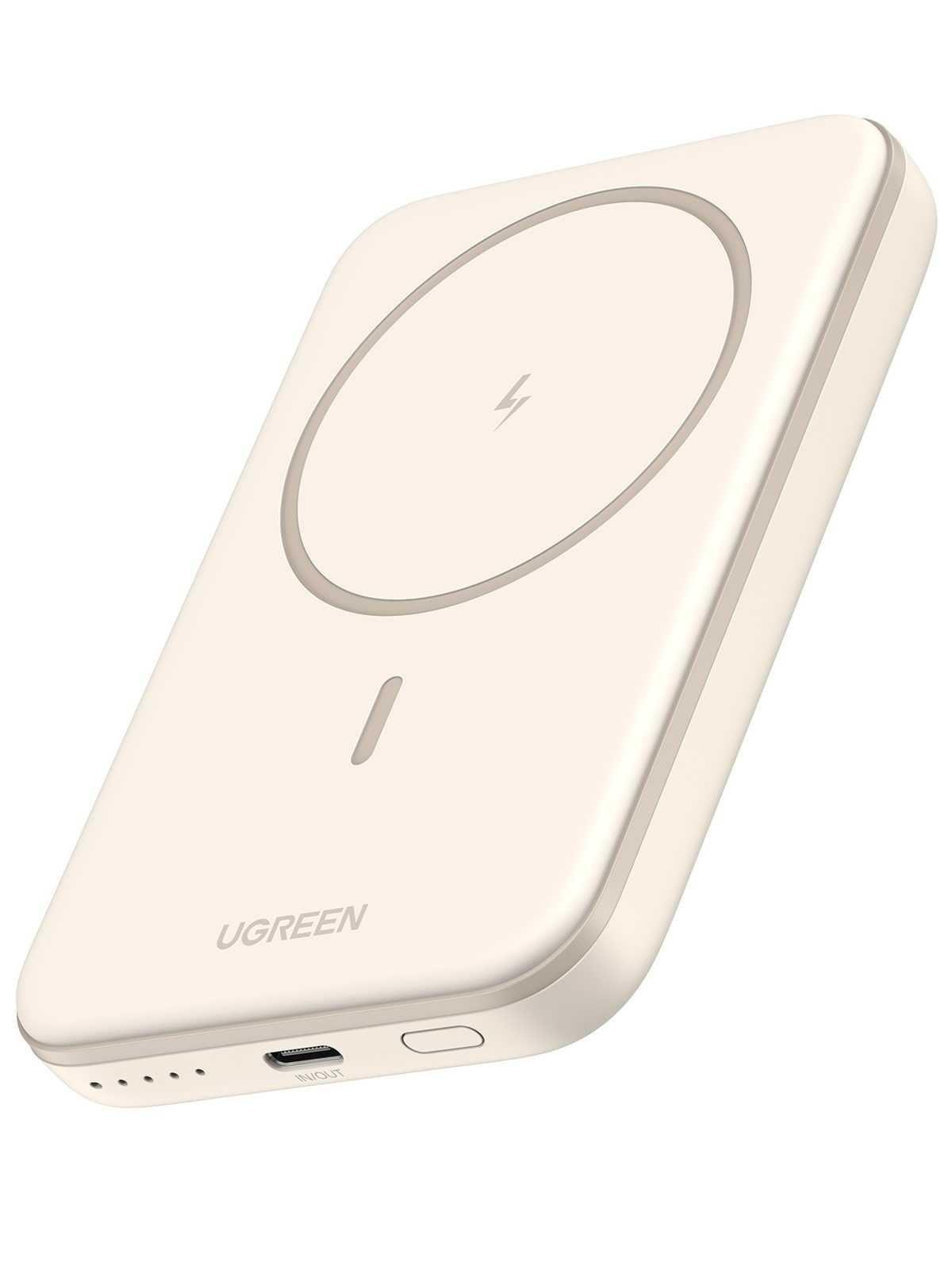 UGREEN Magnetisk trådløs - 5000 mAh Powerbank Beige 25207