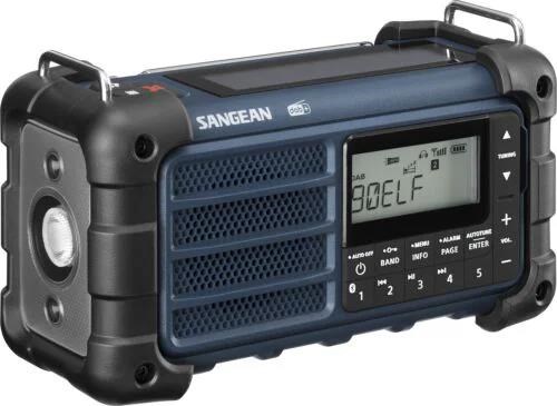 Sangean MMR-99 - Bluetooth - Handcrank - Solar Radio - DAB/DAB+/FM - Mono - Blå