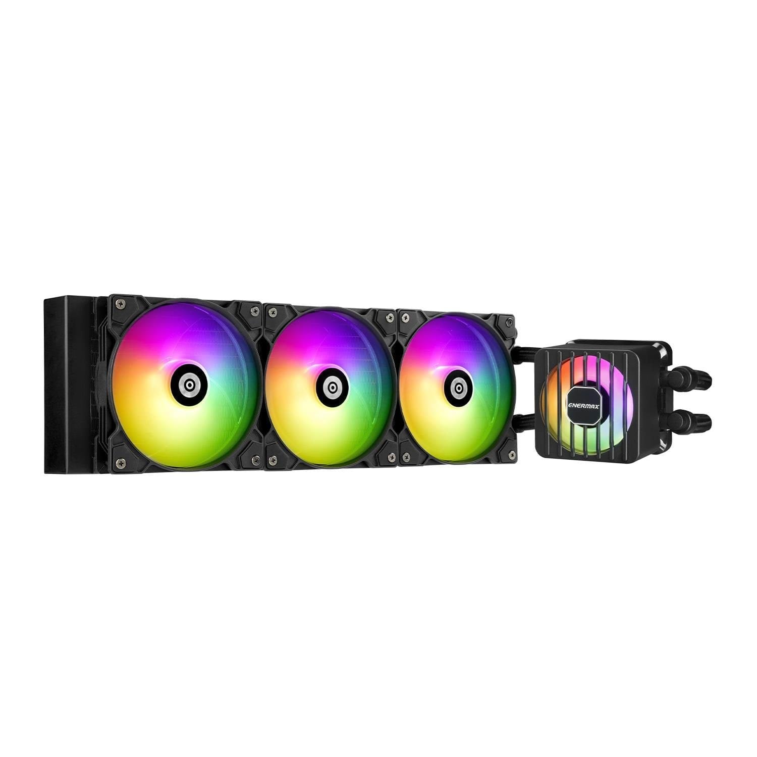 Enermax LIQMAXFLO series 360 - CPU Vandkøling - Max 24 dBA Cpu Køler Sort med RGB lys ELC-LMF360T-ARGB