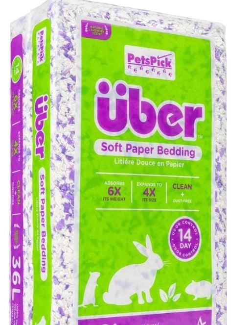 Über Papirstrøelse 56 L Lilla/Hvid m/Lavendel duft Gnavere 45053