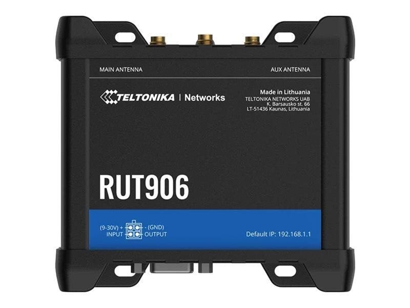Teltonika RUT906 4G LTE RS232/RS485 Router (RUT906000000 / Standard package with EU PSU) - Wireless router N Standard - 802.11n Router
