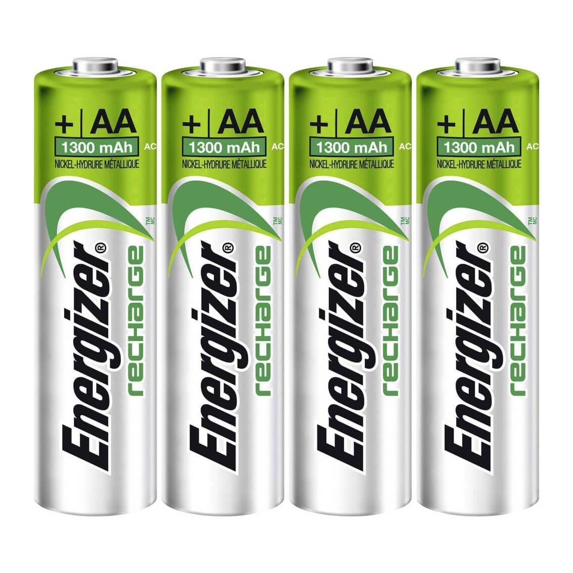 Energizer Battery AA/LR6 Ni-Mh 1300mAh 4-pack Batteri 7638900424270