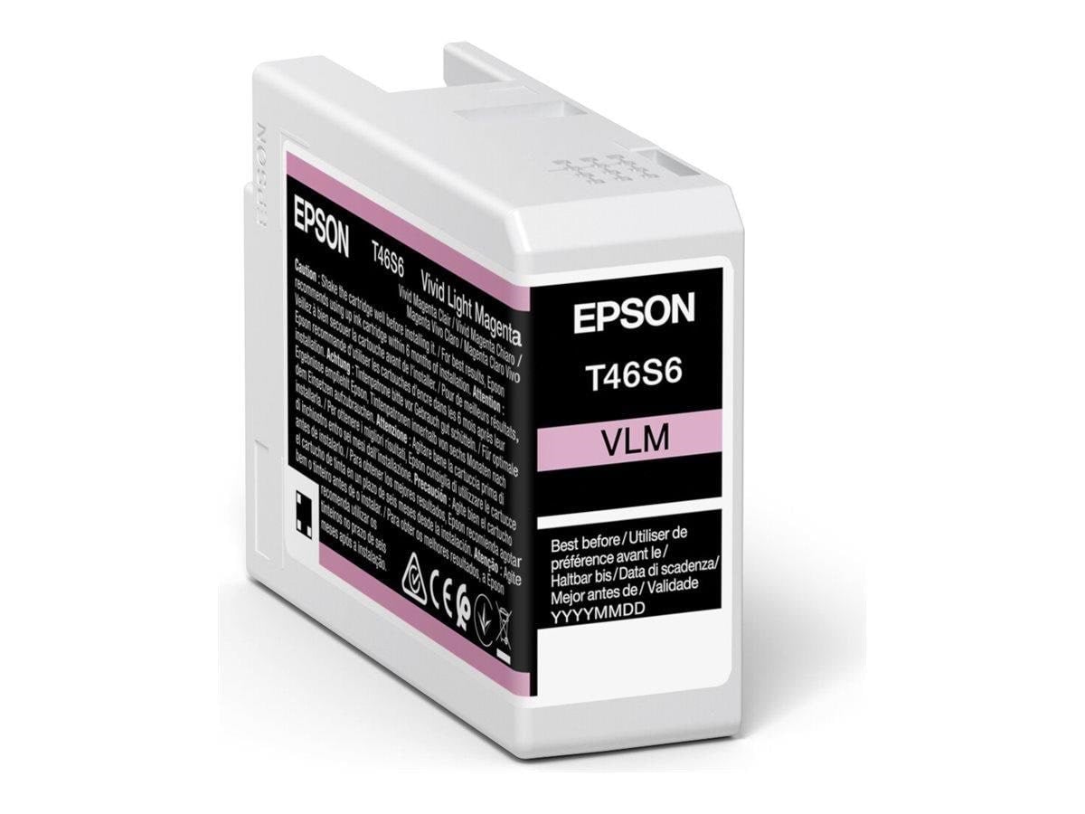 Epson Ink UltraChrome PRO T46S60N Vivid Light Magenta 25ml Printerpatron Og Toner Levende lyserød C13T46S60N