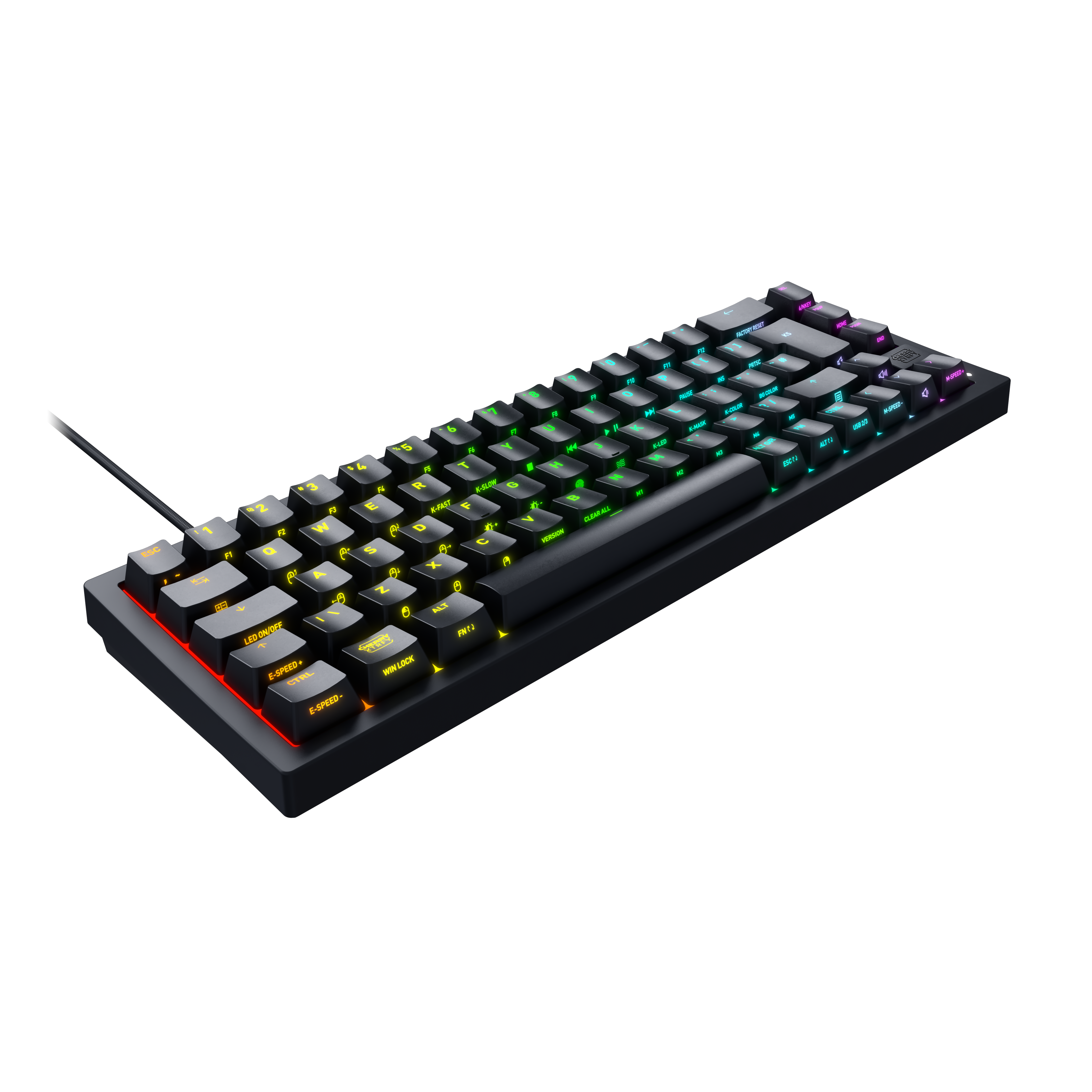 Xtrfy K5V2 RGB - Gaming Tastatur - Uden Numpad - Nordisk - Sort Tastatur CX-K5V2-RGB-CPT-BLACK-R-NOR