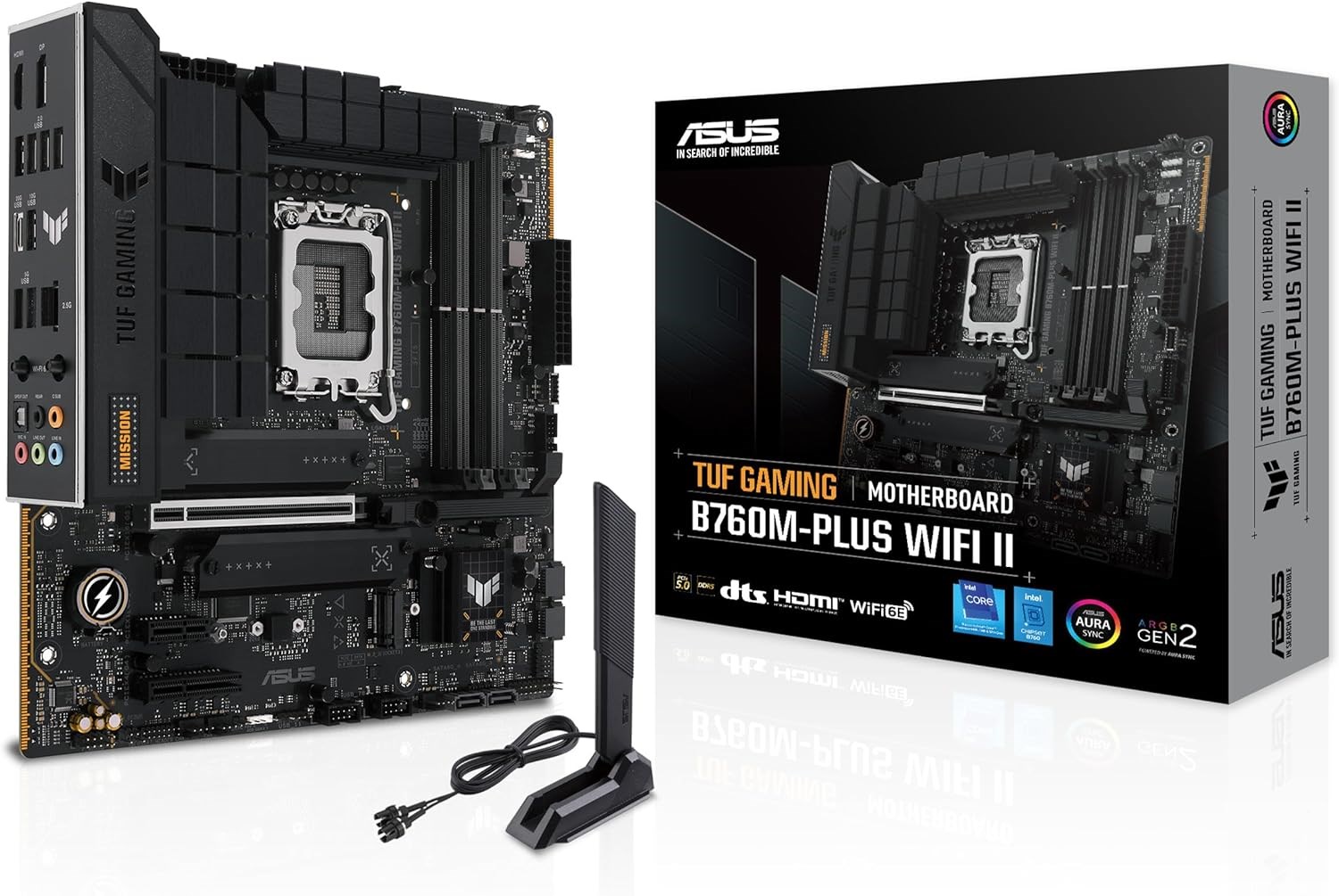 ASUS TUF GAMING B760M-PLUS WIFI II Bundkort - Intel B760 - Intel LGA1700 - DDR5 RAM - Micro-ATX Bundkort 90MB1HE0-M0EAY0