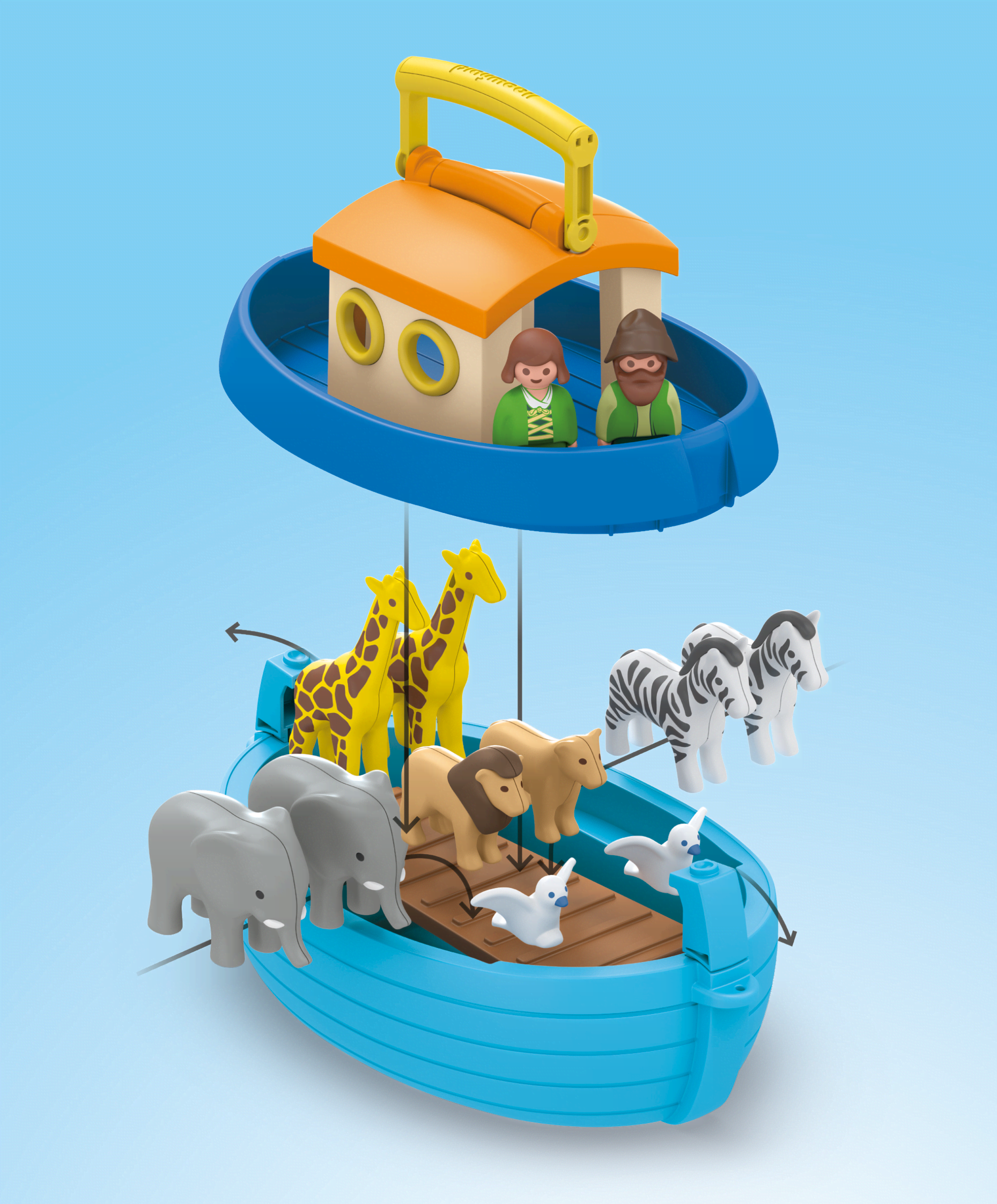 Playmobil 1.2.3 - Junior Mit egen Noahs Ark til at tage med Playmobil 71681