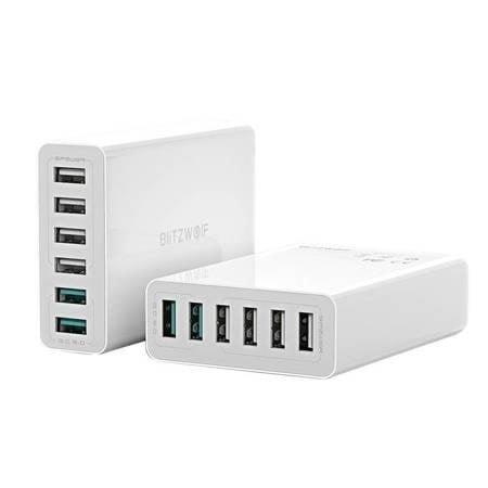 BlitzWolf Charger 6x USB Blitzwolf BW-S15 QC 3.0 60 W (white) Mobil Oplader BW-S15 EU