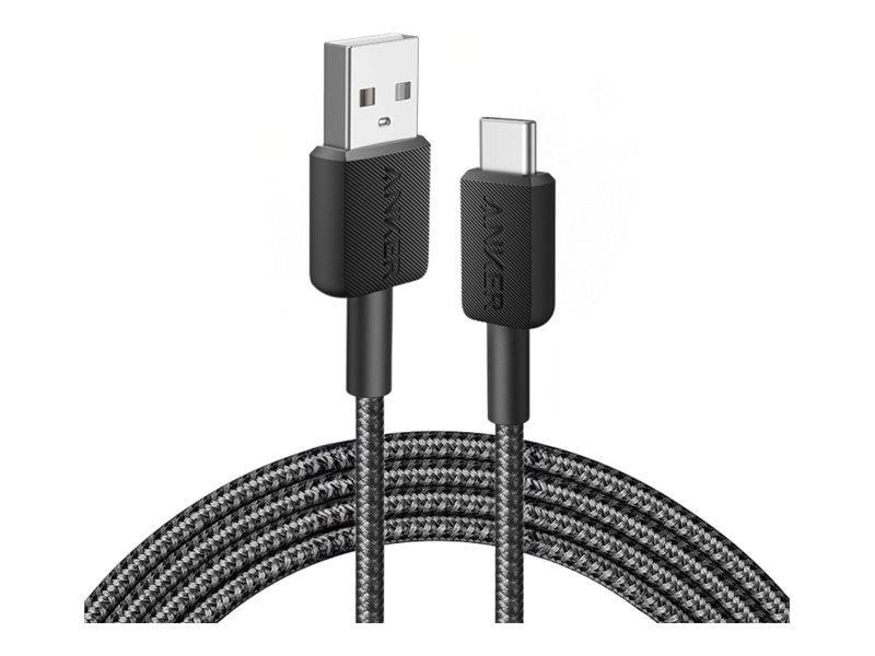 Anker 322 USB-A to USB-C Nylon cable - 0.9m - Black Usb Kabel Sort A81H5G11