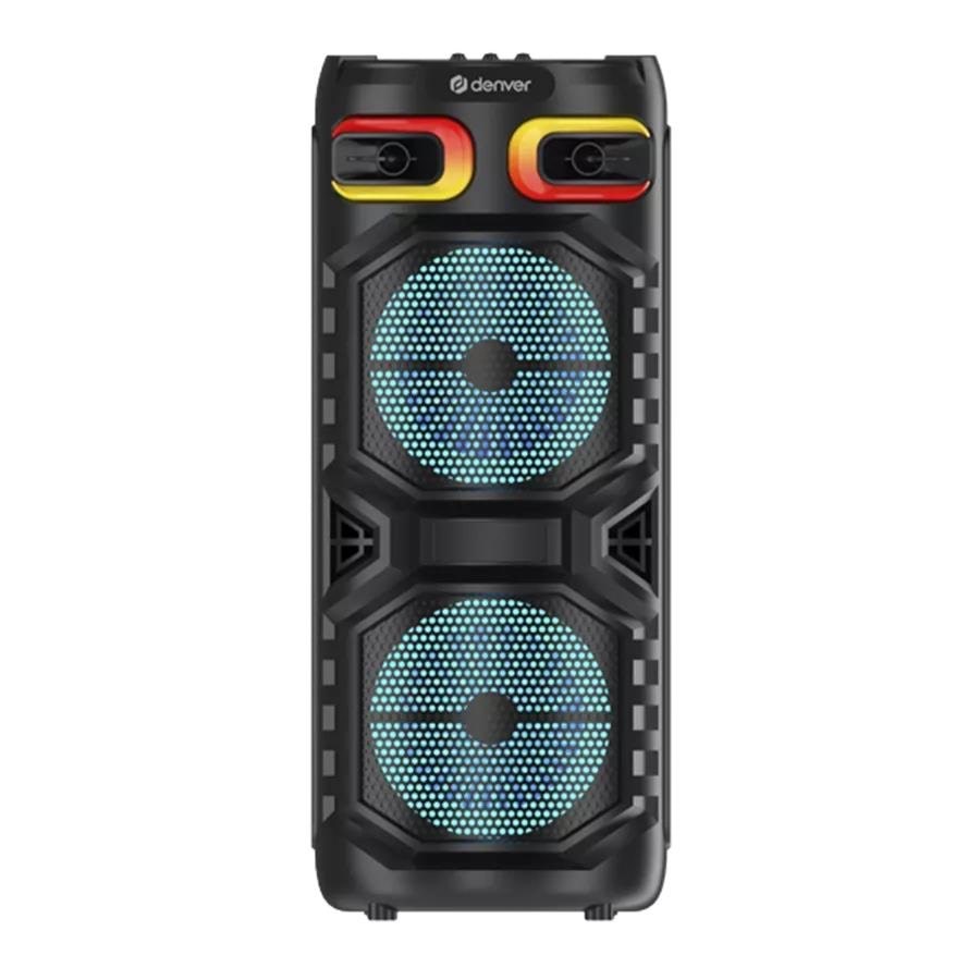 DENVER BPS-355 - Portable Party Speaker - 160W - Bluetooth Baerbare Fest Hoejtalere Sort