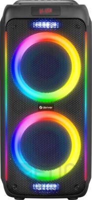 DENVER BPS-458 - Portable Karaoke & Party Speaker - 1000W - Bluetooth Baerbare Fest Hoejtalere Sort