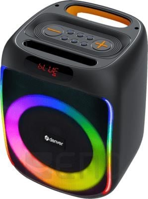DENVER BPS-165 - Portable Party Speaker - 200W - Bluetooth Baerbare Fest Hoejtalere Sort