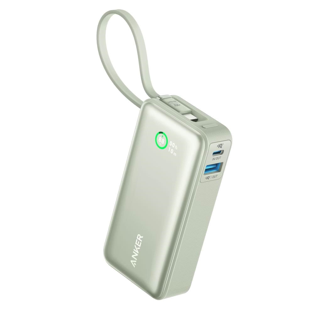 Anker 545 Nano 10K (30W Built-in USB-C cable) - 10000 mAh Powerbank Grøn A1259G61