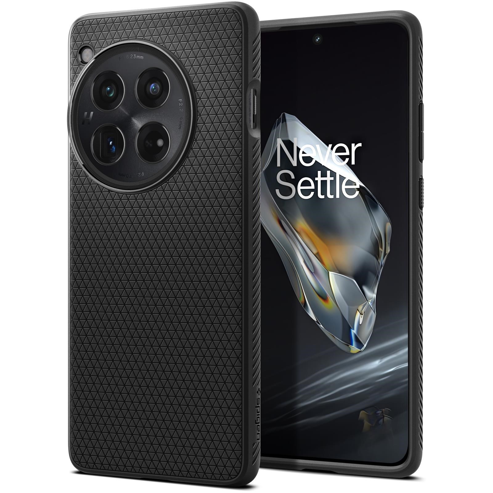 Spigen Liquid Air - matte black - OnePlus 12 Mobilcover ACS07375