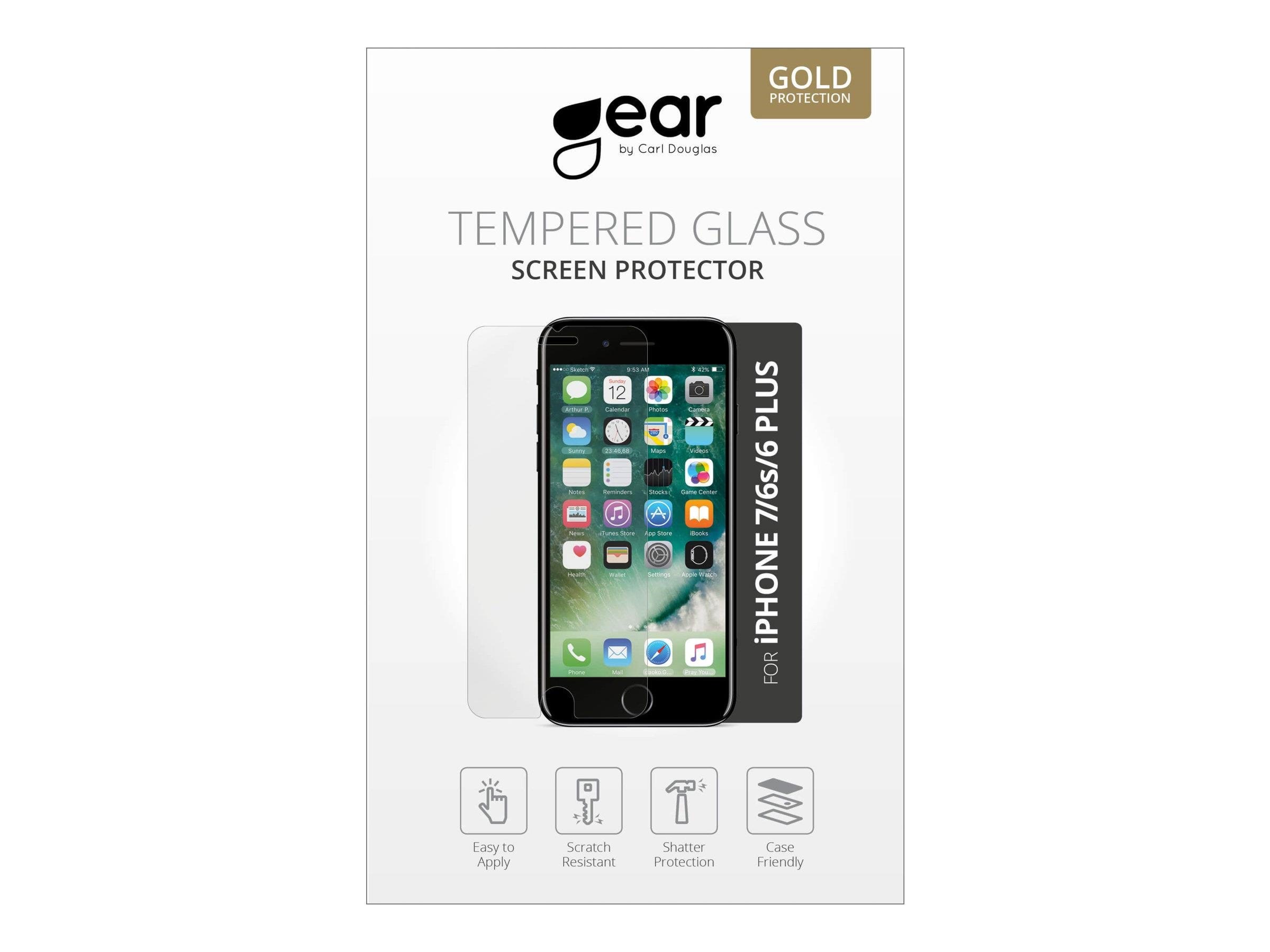 GEAR Screen Protector 2.5D iPhone 6 / 7 / 8 Plus Beskyttelsesglas 661017