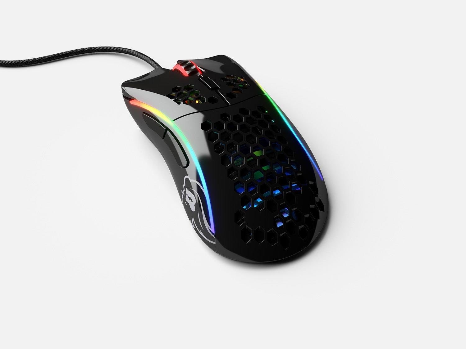 Glorious Model D- (Small) - Glossy Black - Gaming Mus - Optisk - 6 knapper - Sort Mus GLO-MS-DM-GB