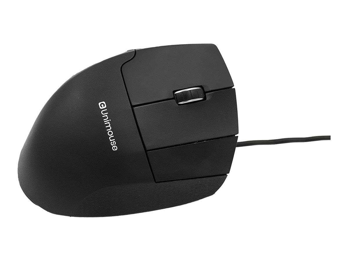 Contour Unimouse - vertical mouse - USB - Vertical mouse - 7 knapper - Sort