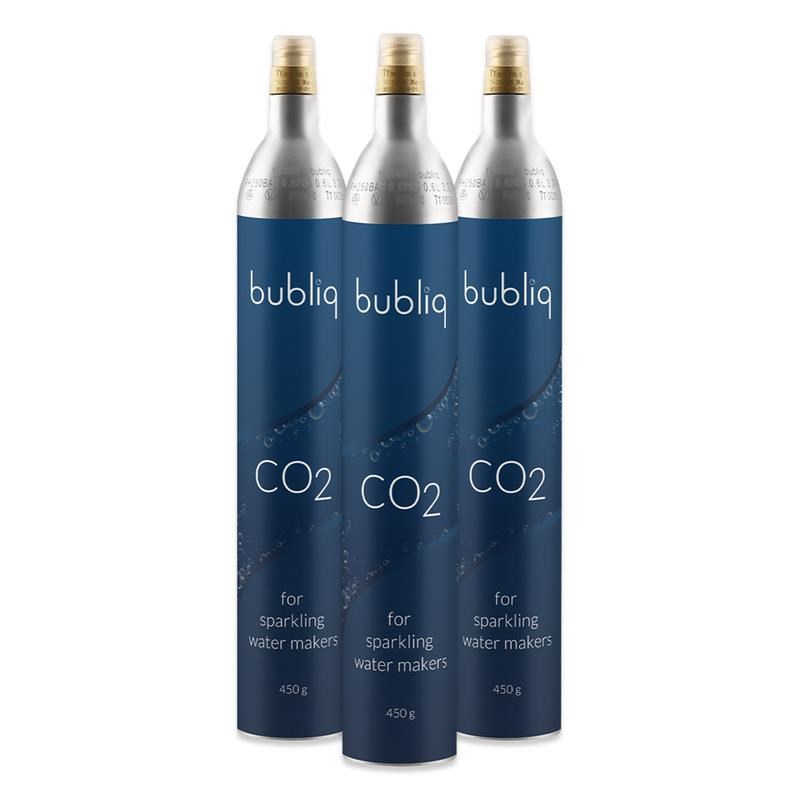 Bubliq 3 x CO2 cylinder 450 g Sodavandsmaskine Aluminium 5905954887132