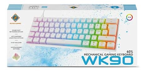 Deltaco GAMING WK90 Mechanical Keyboard - Gaming Tastatur - Hvid Tastatur GAM-075V2-W