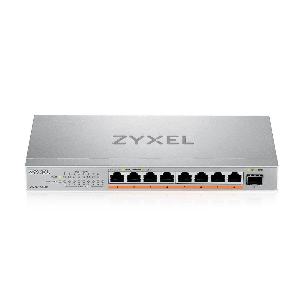 ZyXEL XMG-108HP 8-Port 2.5G Unmanaged Switch 10G Uplink Switch XMG-108HP-EU0101F