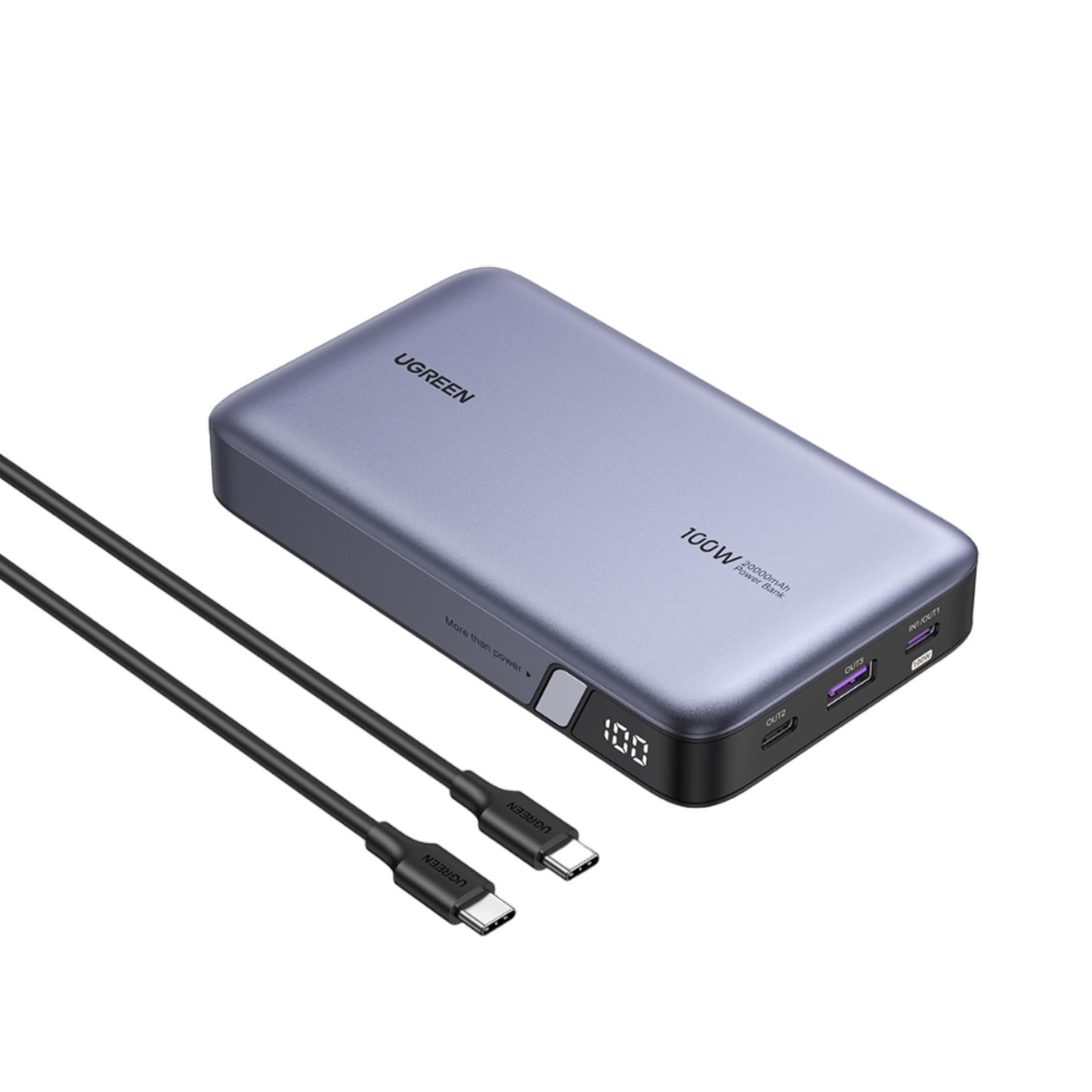 UGREEN 100W Two-way Fast Charging - 20000 mAh Powerbank Grå 25188