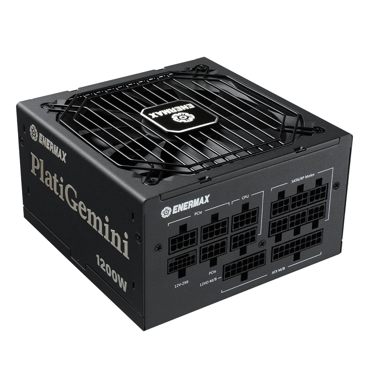 Enermax PlatiGemini Strømforsyning - 1200 Watt - 135 mm - ATX 3.1 - 80 Plus Platinum certified Strømforsyning Sort EGN1200P