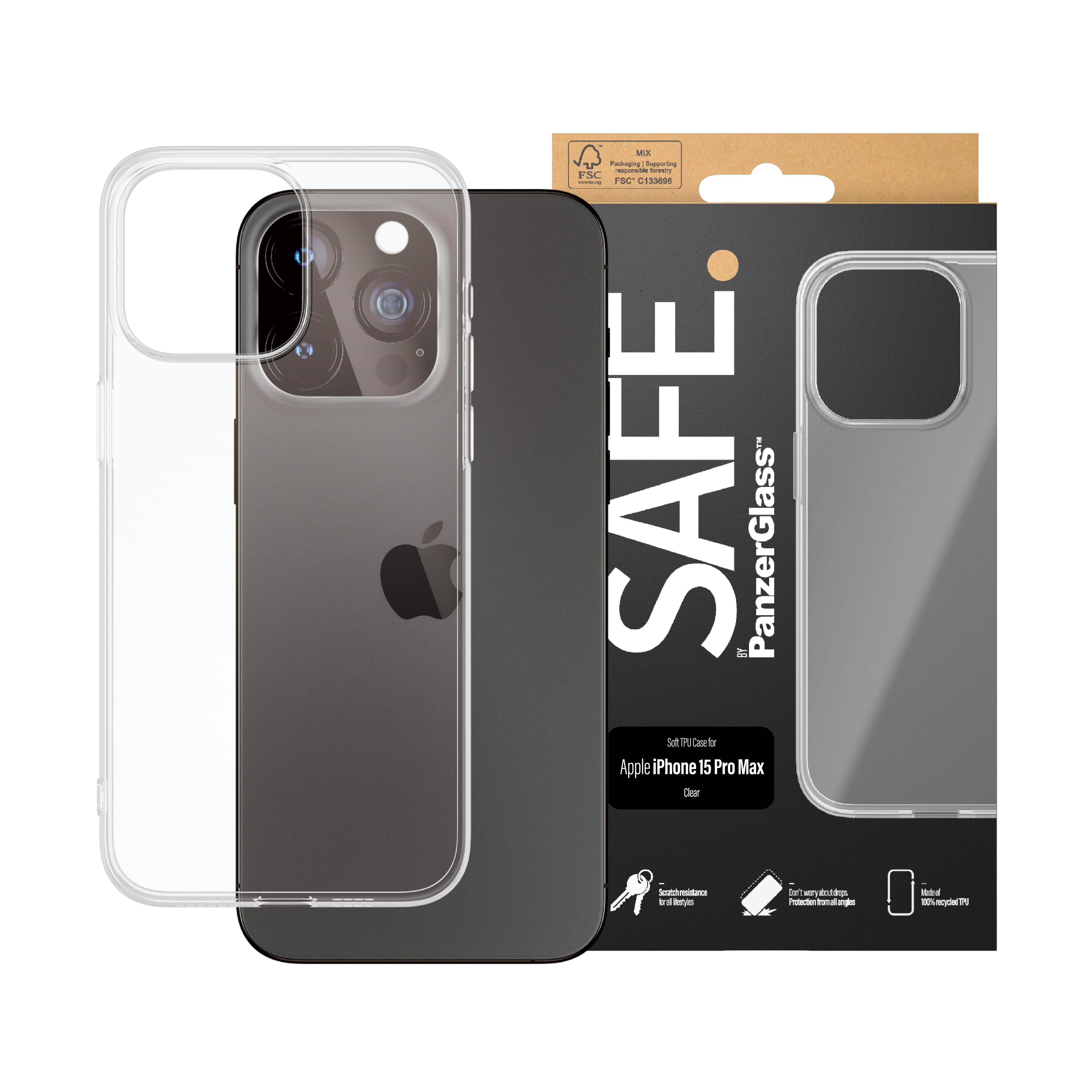 SAFE by PanzerGlass TPU Case iPhone 15 Pro Max Mobilcover SAFE95541