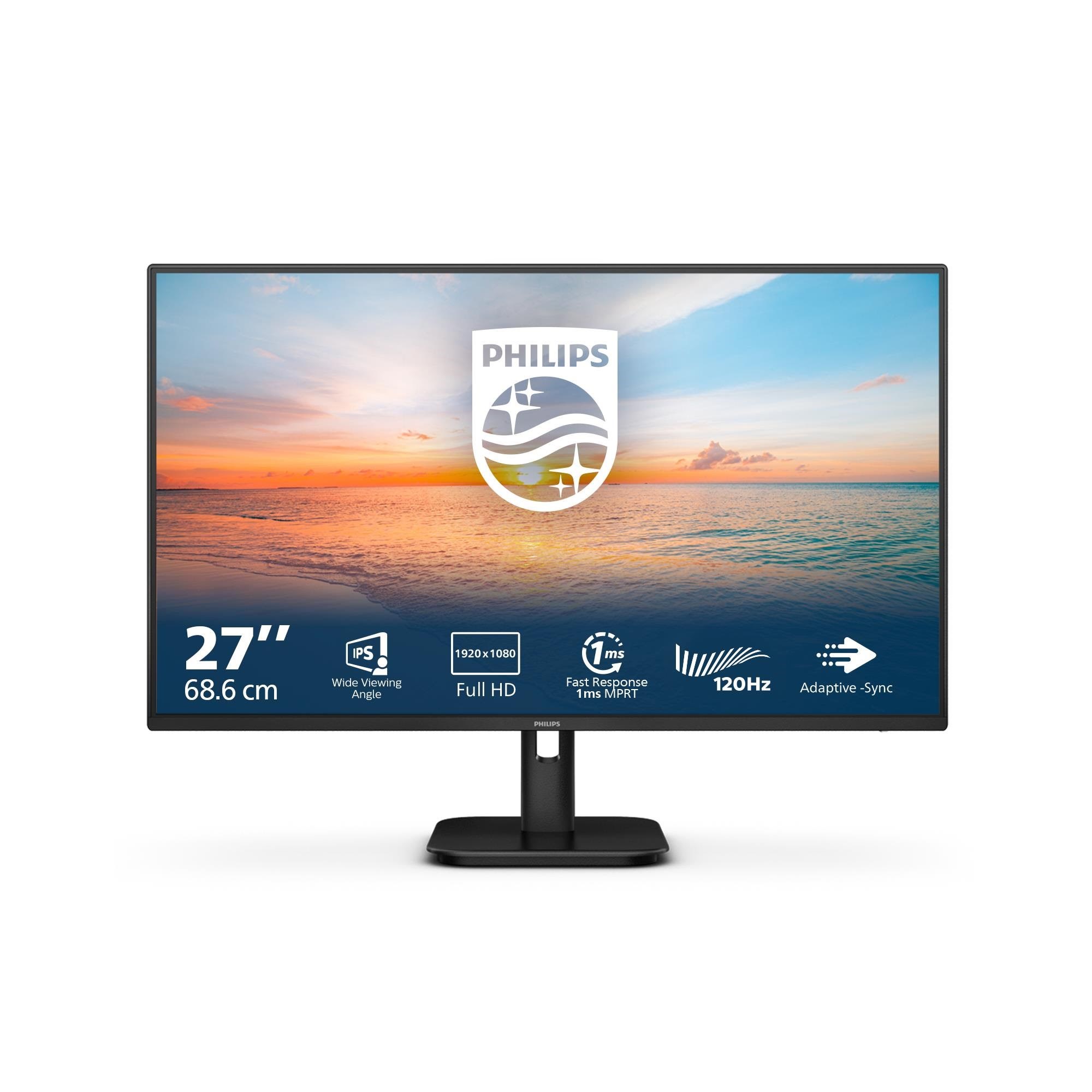 27" Philips 27E1N1100A - 1920x1080 (FHD) - 100Hz - IPS Computerskærm Black 27E1N1100A/00