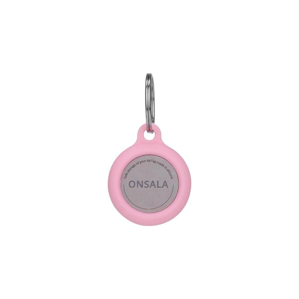 ONSALA Airtag Holder Silicone Pink with Keyring Mobil Tilbehør 664064