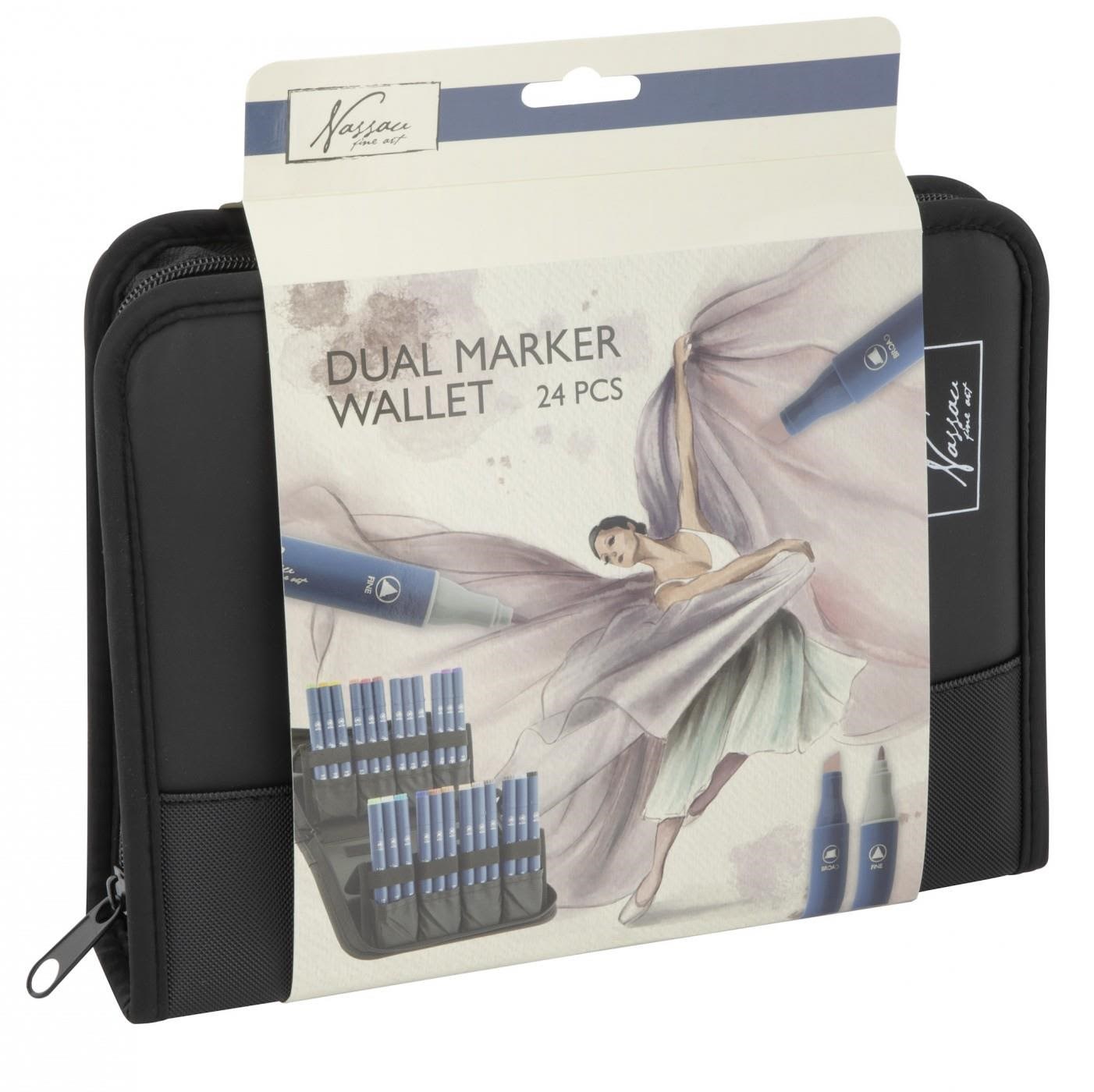 Nassau TWIN MARKERS 24 stk, i penalhus Hobbyartikel AR0148/GE
