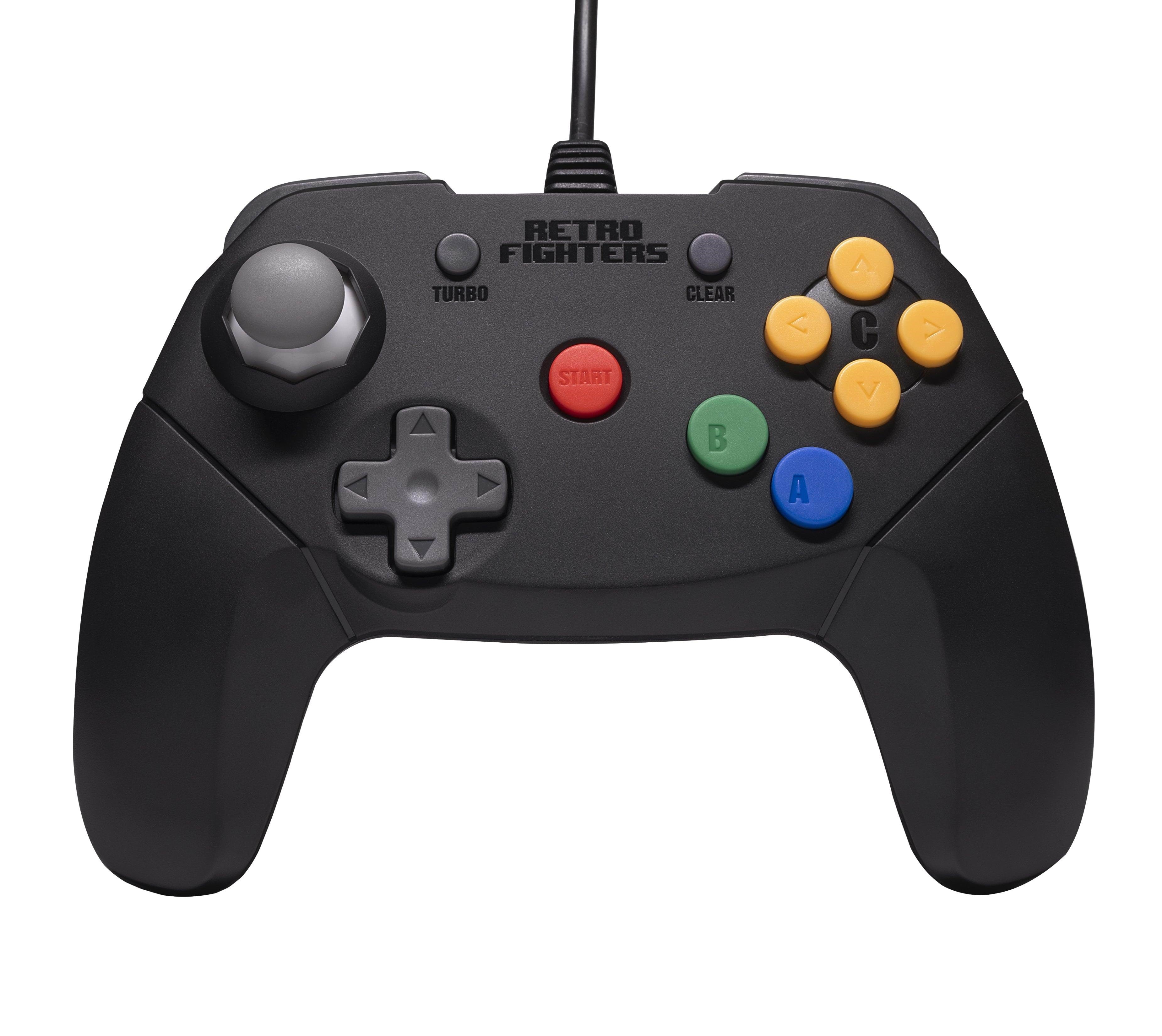 Retro Fighters Brawler64 Color Edition v2 - Black - Wired Controller - Nintendo 64 Spil Tilbehør 745808421175