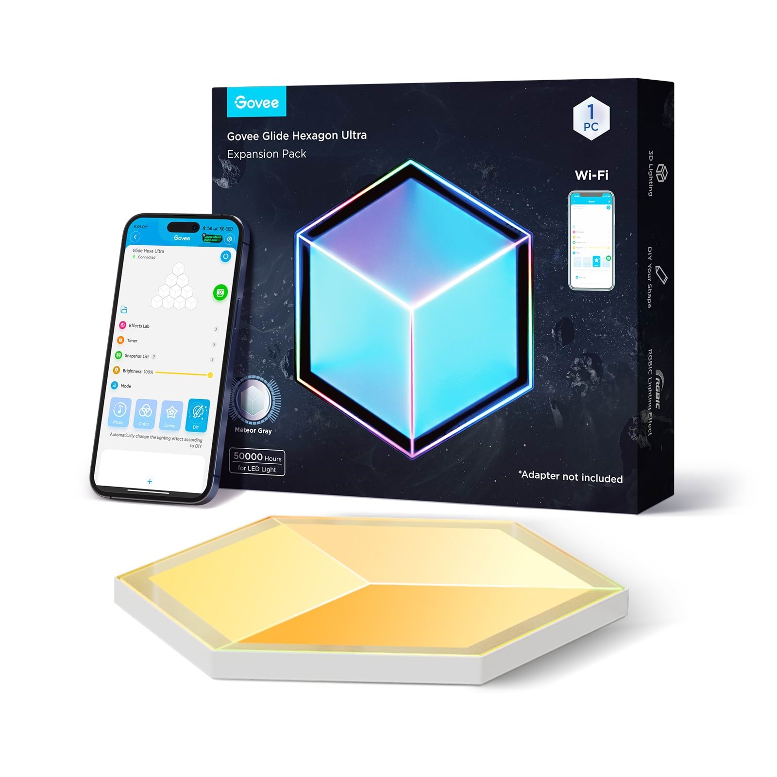 Govee Glide Hexagon Light Panels Ultra expansion pack Smart Home H106A007