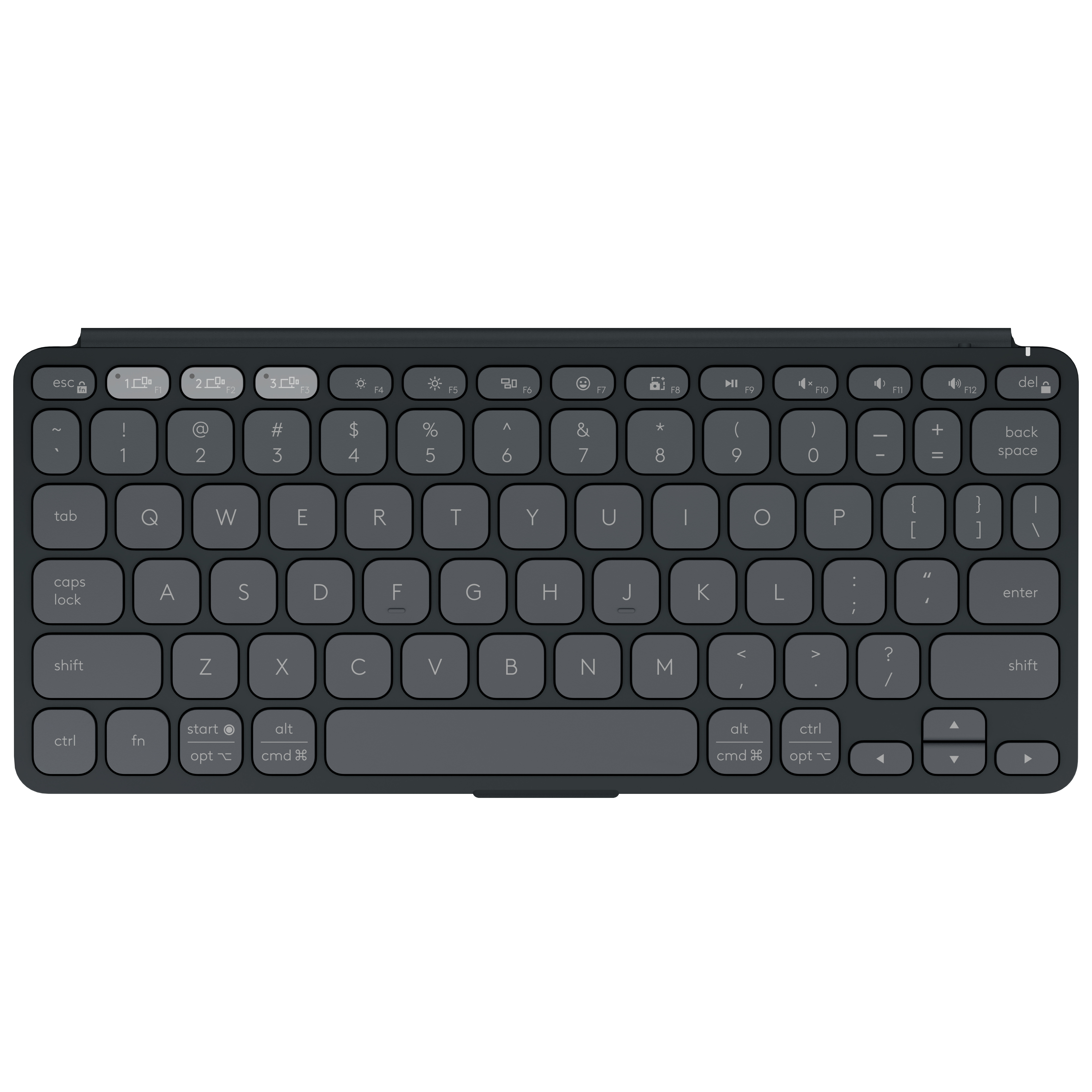 Logitech Keys-To-Go 2 Universal Portable Wireless Keyboard - Graphite - Tastatur - Nordisk - Sort