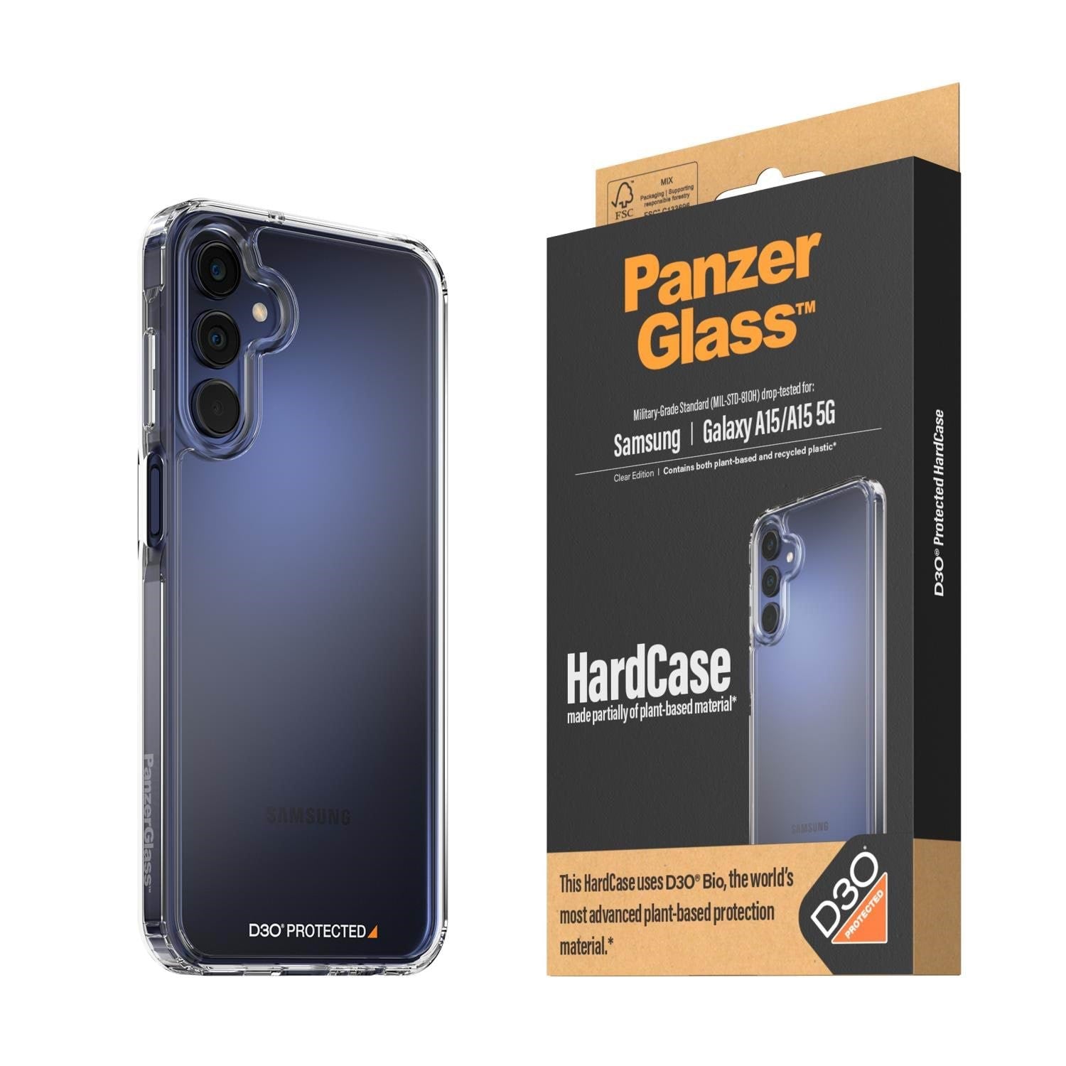 PanzerGlass HardCase with D3O Samsung Galaxy A15 | A15 5G Mobilcover PANZER0463
