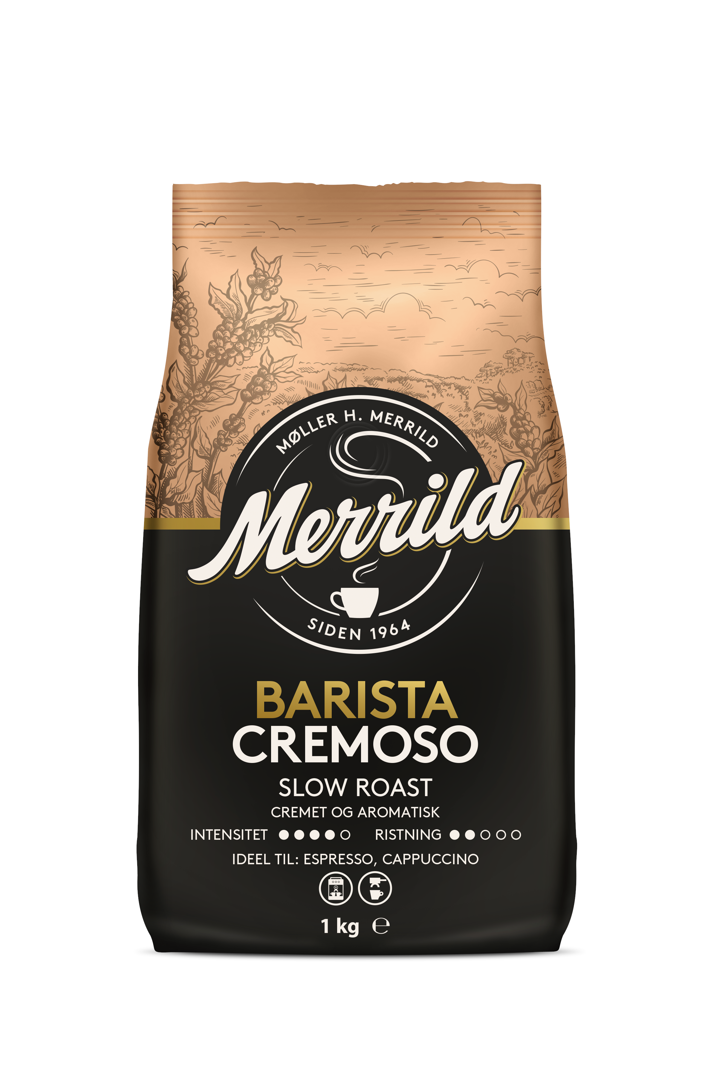 MERRILD BARISTA CREMOSO - 1000 g Kaffemaskine Brun 70219
