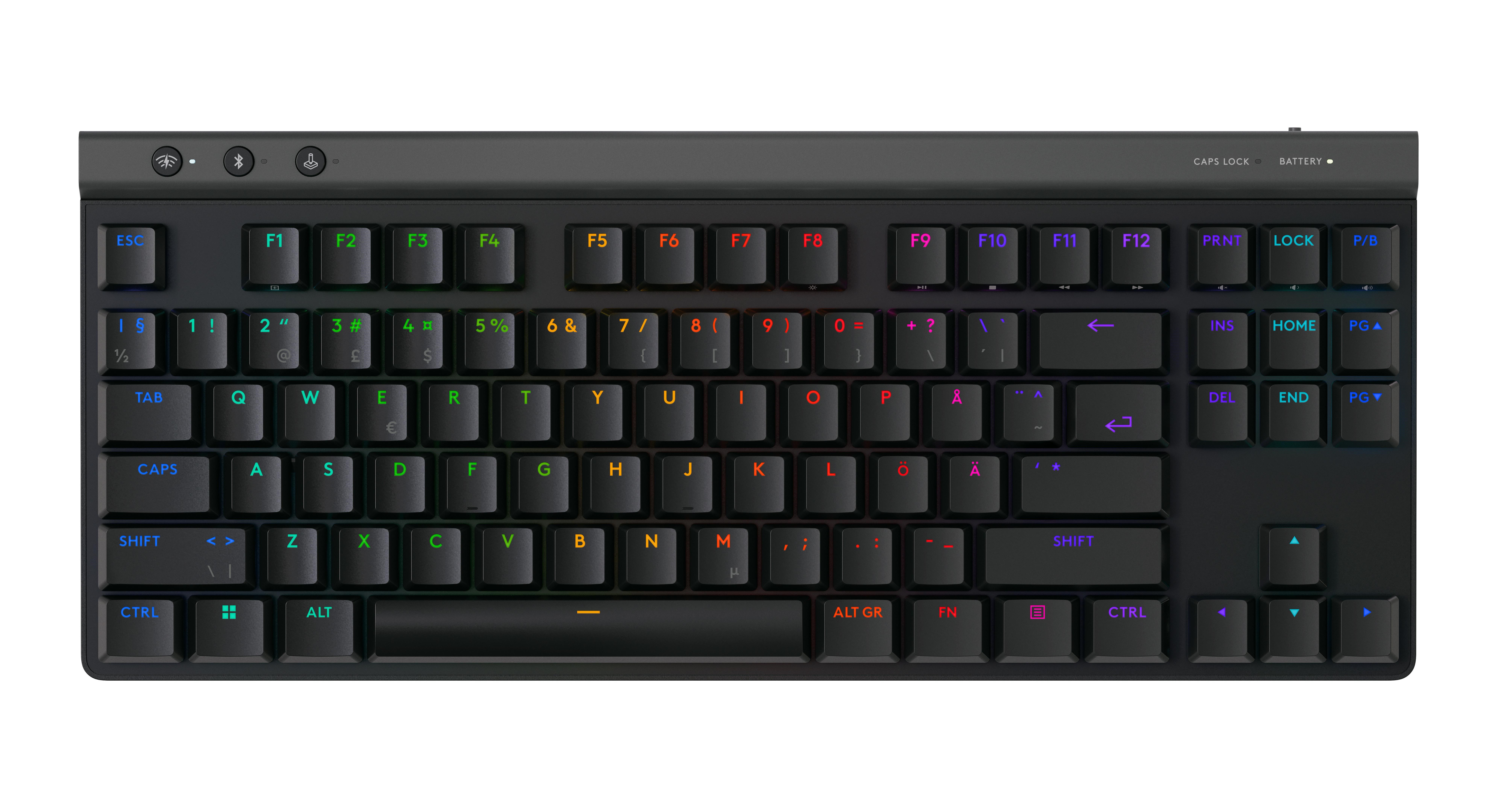Logitech G515 LIGHTSPEED TKL - Linear - Gaming Tastatur - Uden Numpad - Nordisk - Sort