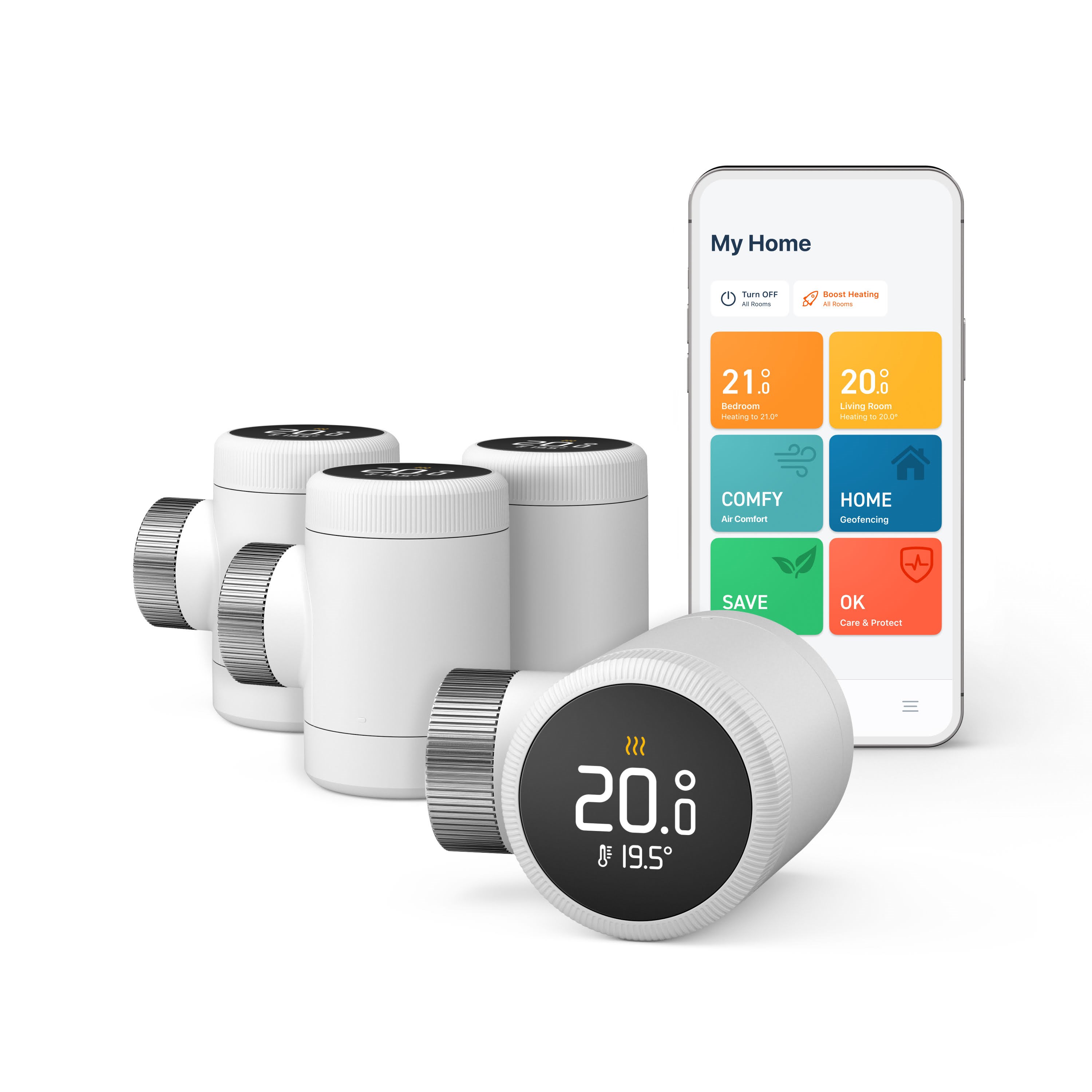 tado Smart Radiator Thermostat X - Quattro pack Smart Home TAD-105208