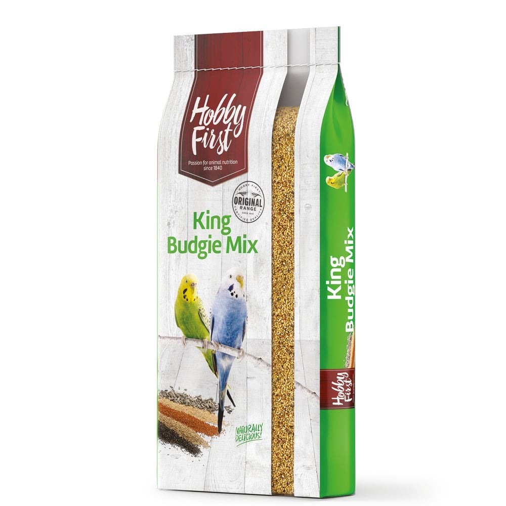 Hobby First King Budgie Mix 15kg Fuglefoder Snacks Vitaminer 0542
