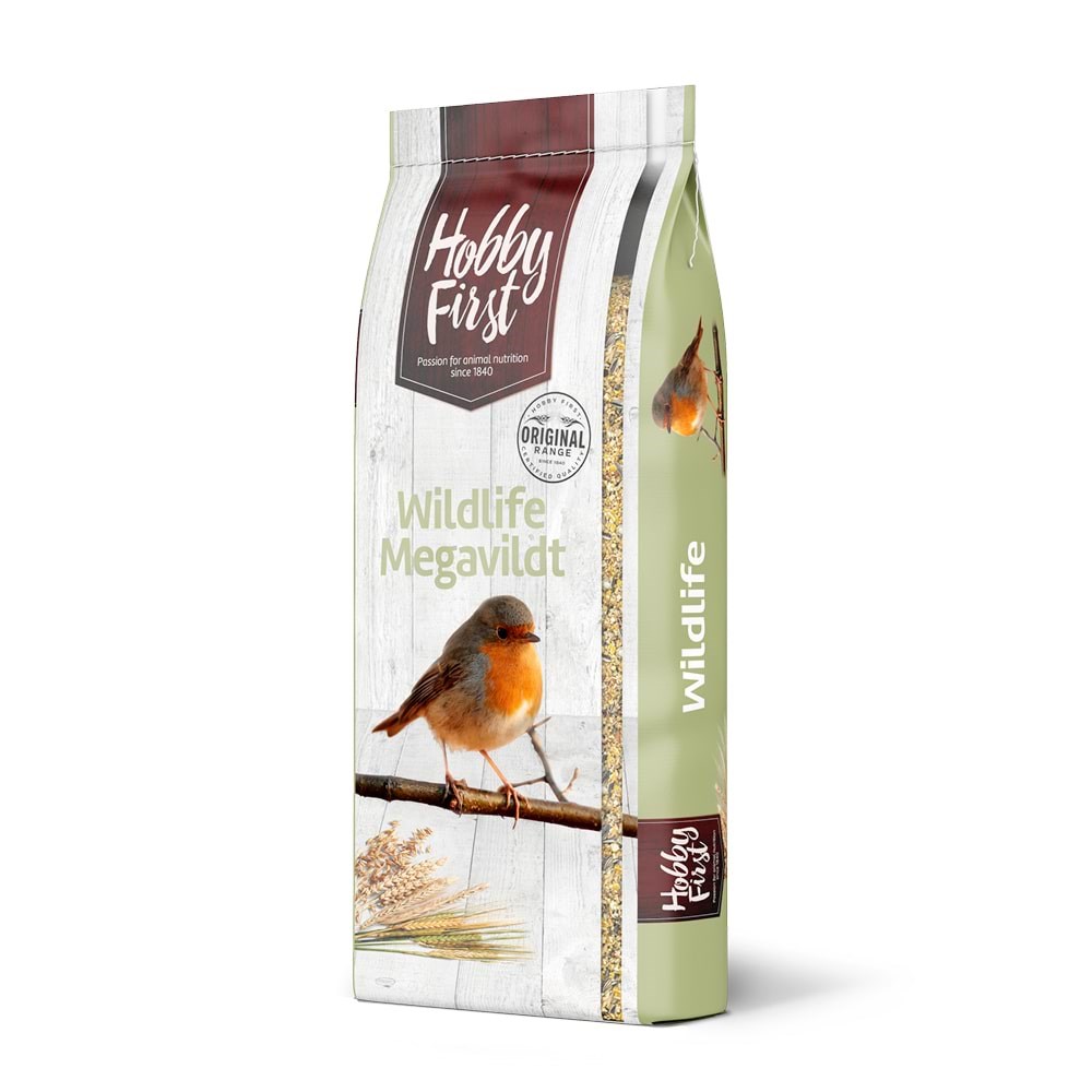 Hobby First Mega Vildtfugleblanding 15 kg Fuglefoder Snacks Vitaminer 0611