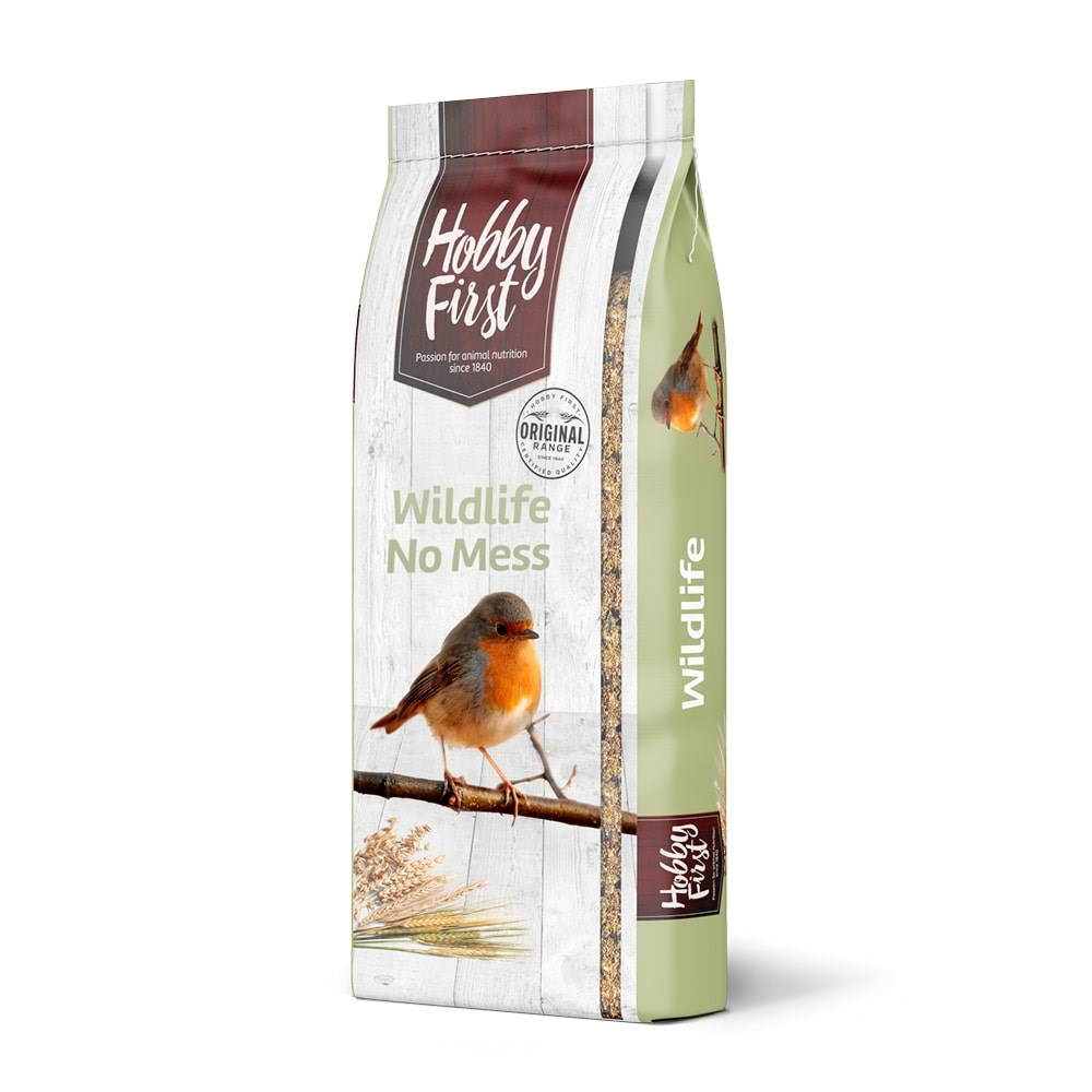 Hobby First Wildlife No Mess Foder 15kg Fuglefoder Snacks Vitaminer 0773