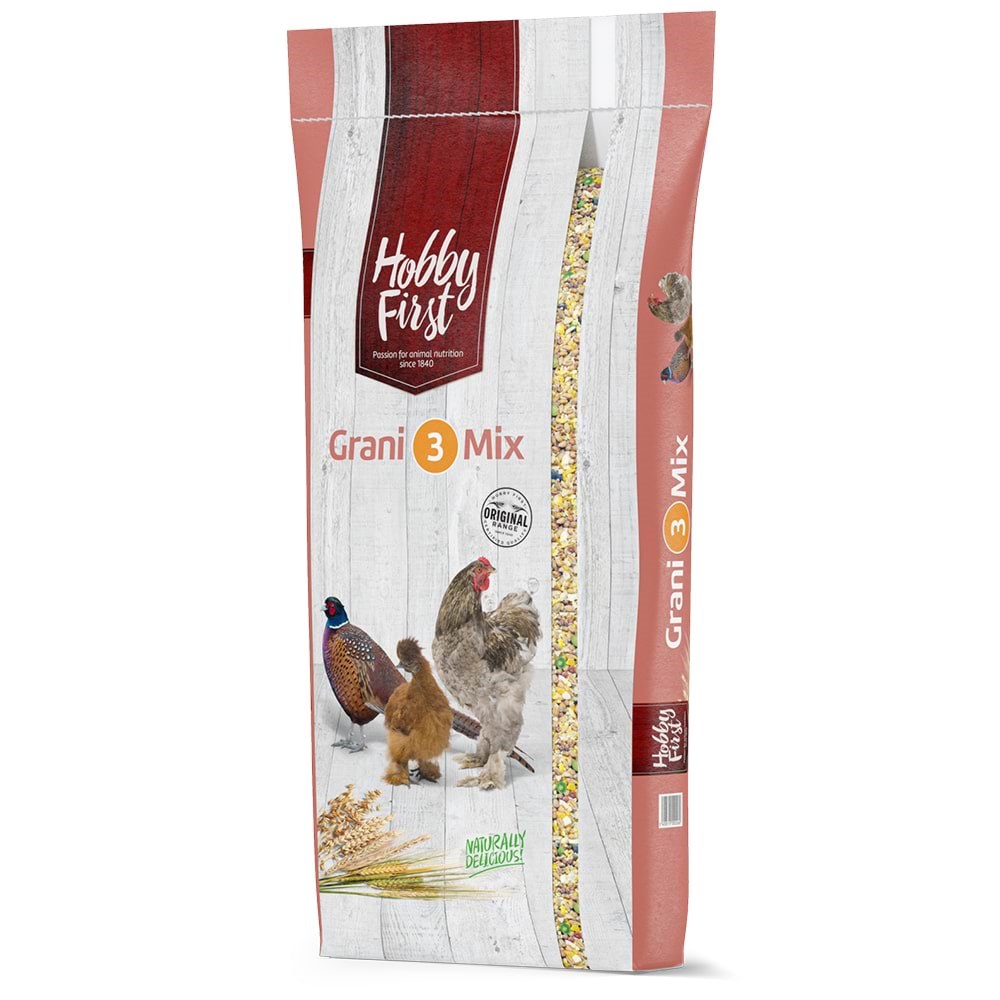 Hobby First Grani 3 Mix 20kg Fuglefoder Snacks Vitaminer 42000005