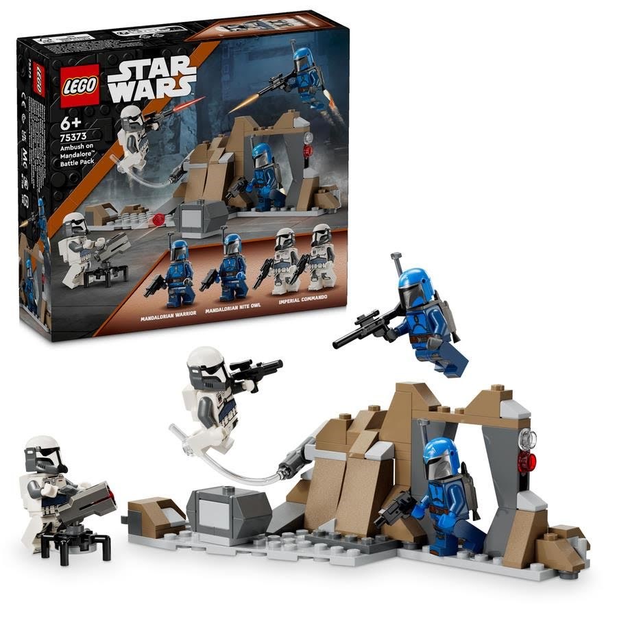 LEGO Star Wars 75373 Battle Pack med bagholdet på Mandalore