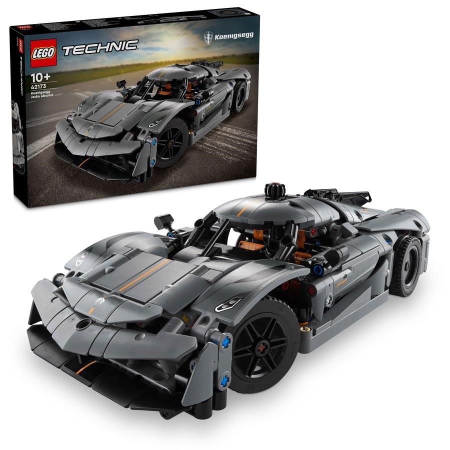 LEGO Technic 42173 Koenigsegg Jesko Absolut-hyperbil - grå byggesæt 10+ år