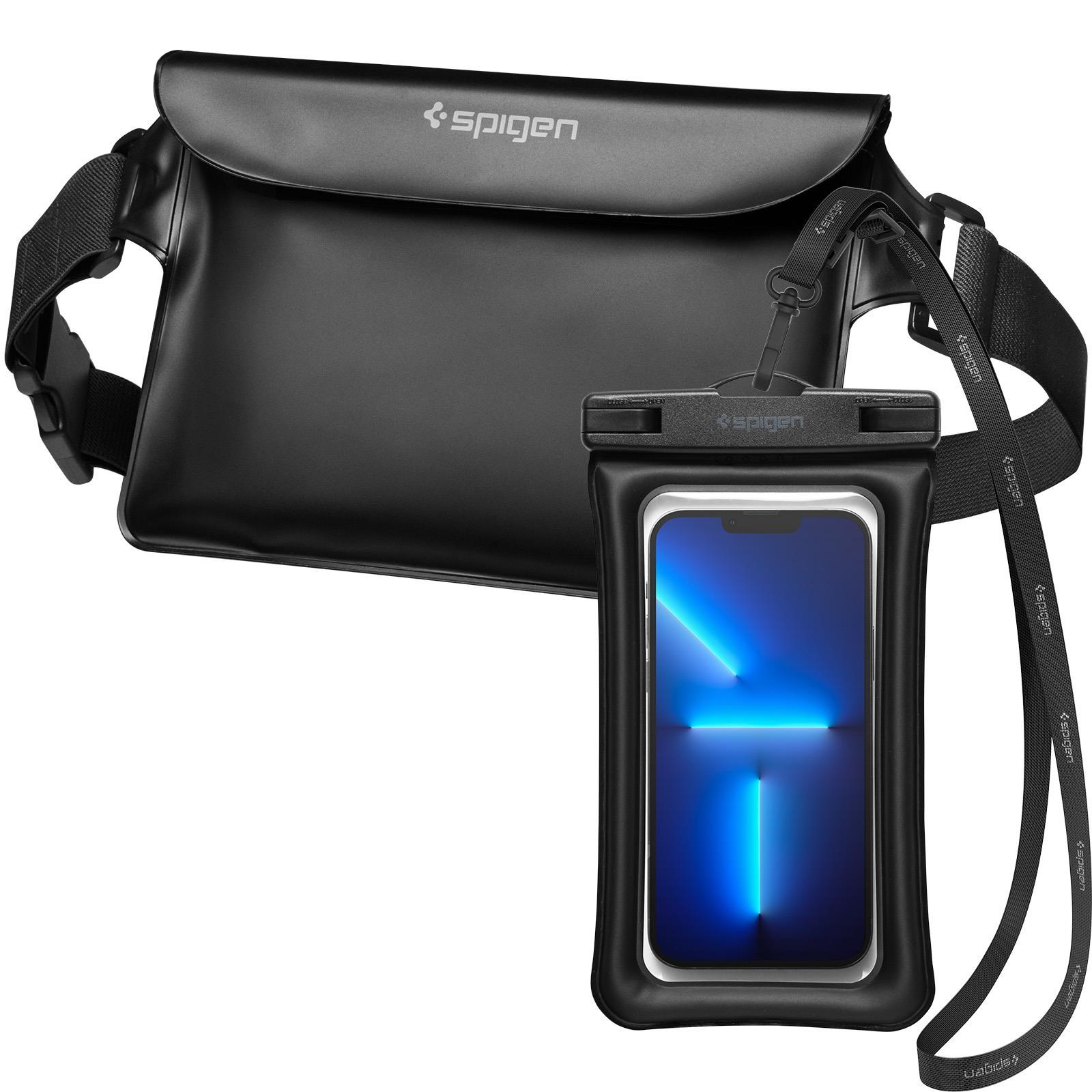 Spigen Aqua Shield WaterProof Floating Case + WaterProof Waist Bag A621 Set - black Mobilcover AMP04533