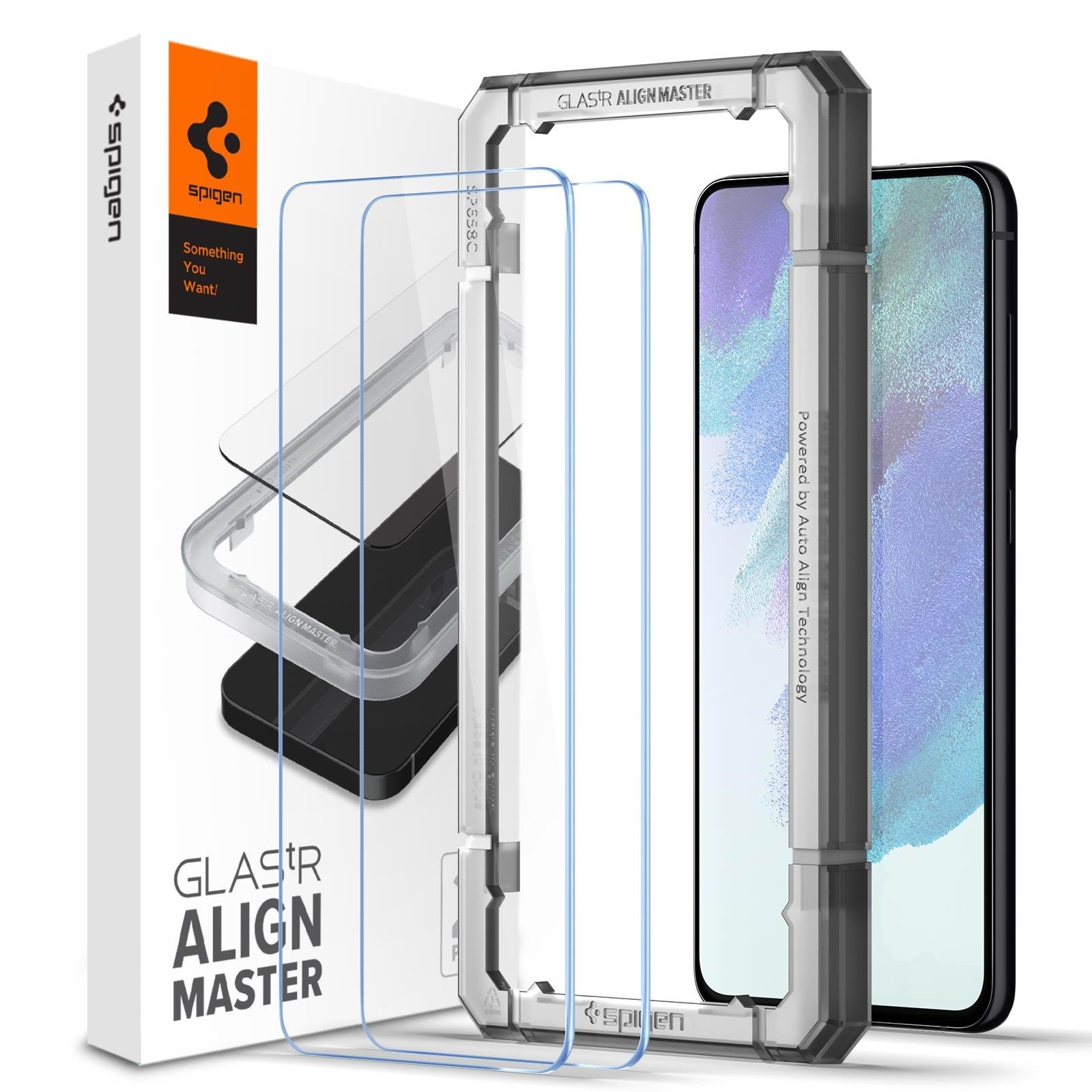Spigen Glas.tR AlignMaster 2 Pack - Samsung Galaxy S21 FE 5G Beskyttelsesglas AGL03088